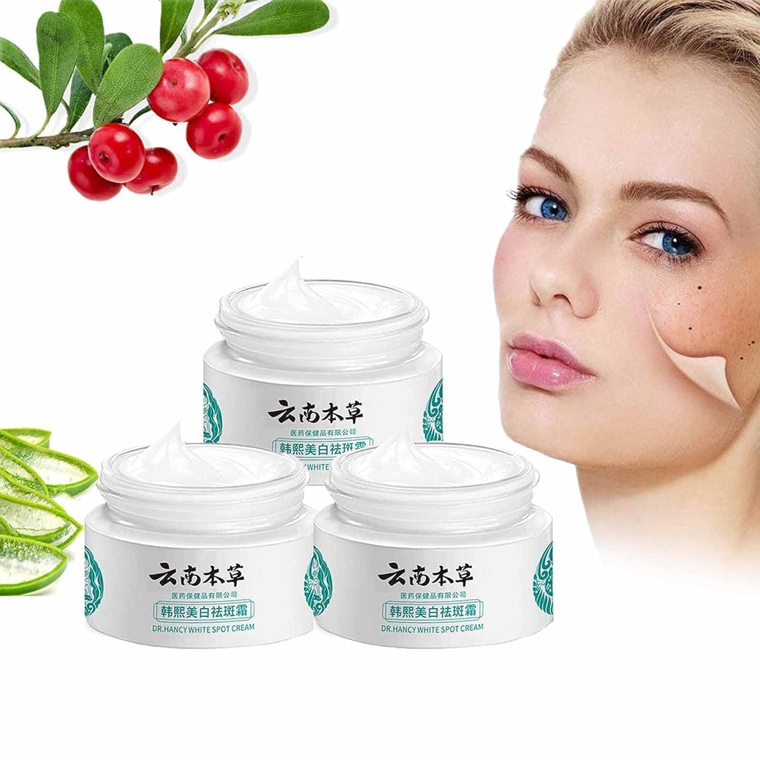 Dr Hancy White Spot Cream,remove Melasma Cream,Spot Off ​Freckle Whitening Cream, Dark Spot Corrector for Face, Skin Care Facial Moisturizer Face Cream for Dry & Sensitive Ski (3PCS)