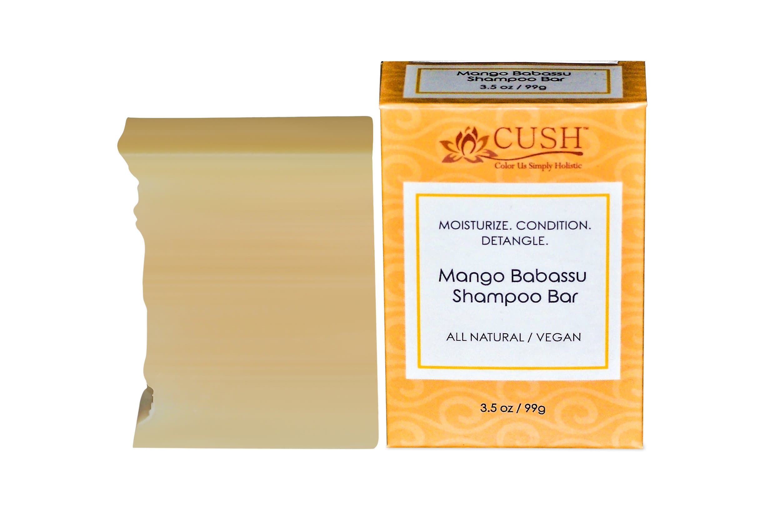 CUSH Cosmetics Mango Babassu Shampoo Bar with Mango Butter and Babassu Oil (3.5 oz)