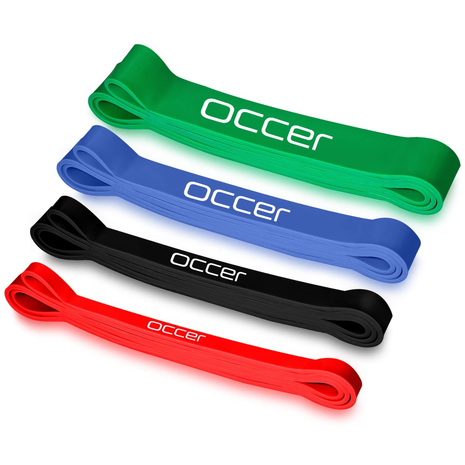 occer Pull Up Assistance Bands (Set of 4),Exercise Resistance Bands,Durable Assist Band,Perfect for Powerlifting,Stretch,Workout,Body Training,Fitness,Muscle Ups,Suitable for Men & Women