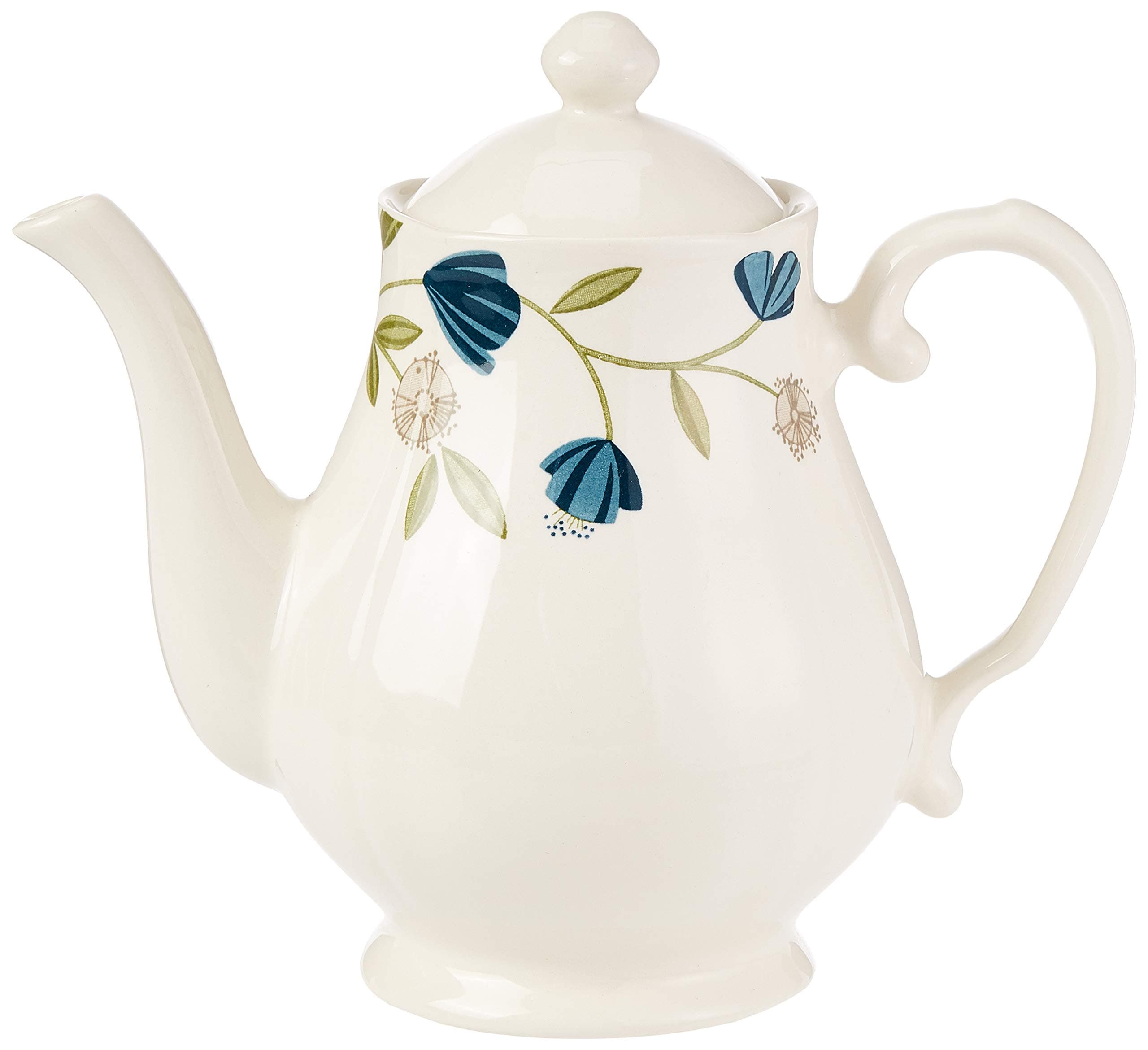 Claytan Elegant Floral 1pc Multicolor965ml teapot Round Earthenware