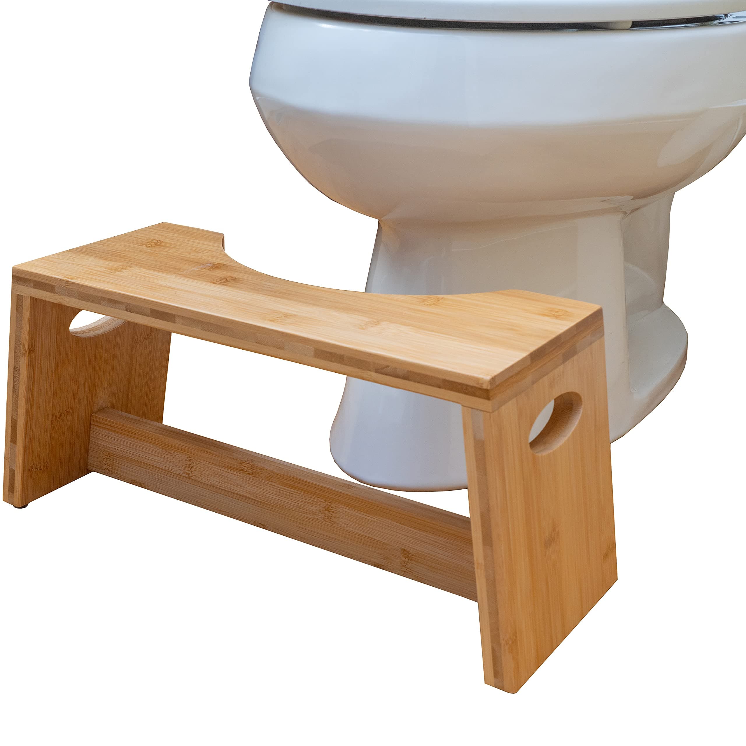 Maxam Cool Stool Natural Potty Toilet Accessory, Bamboo