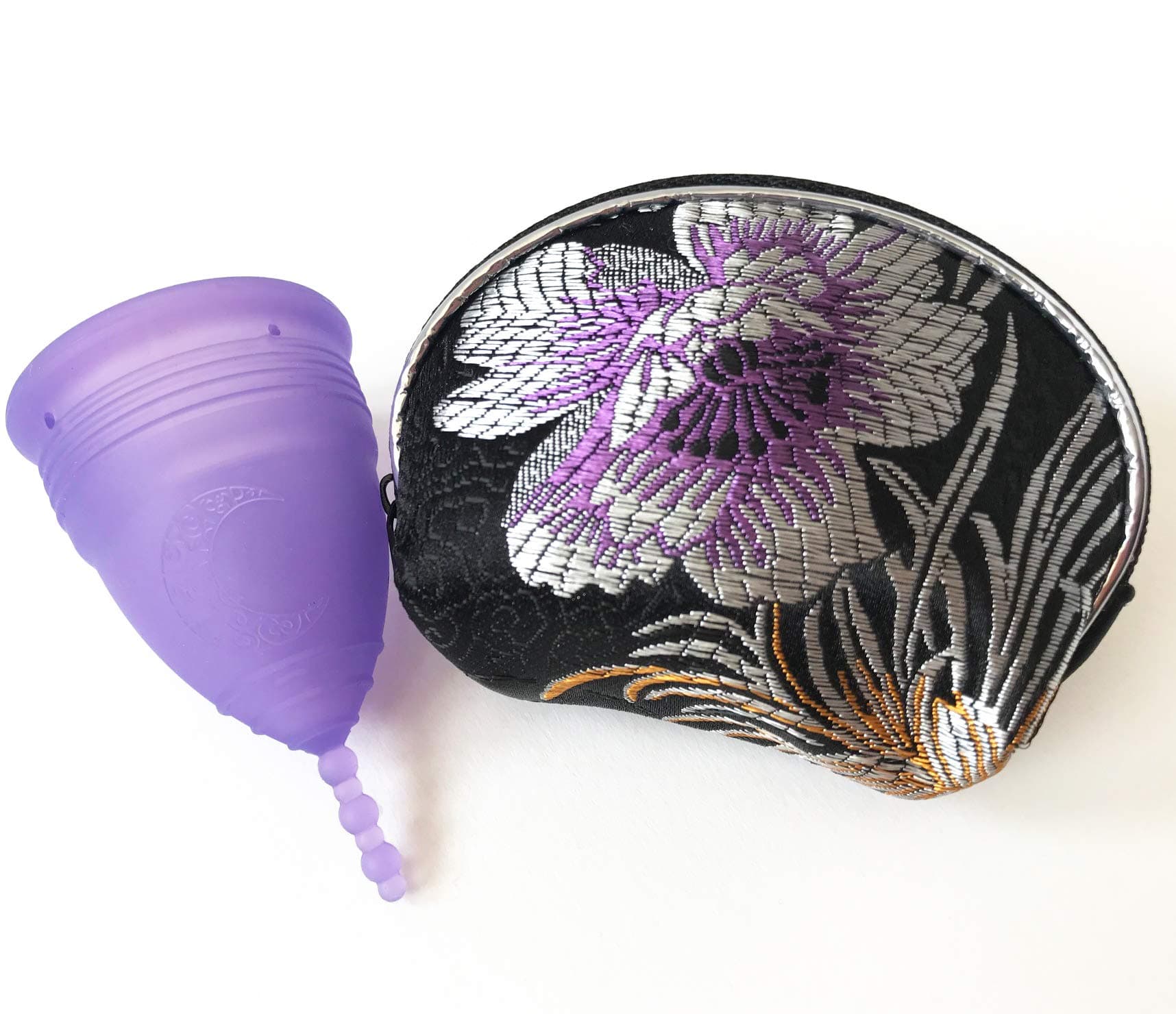 Luna Menstrual Cup Set with Storage Bag (1 Large Violet)
