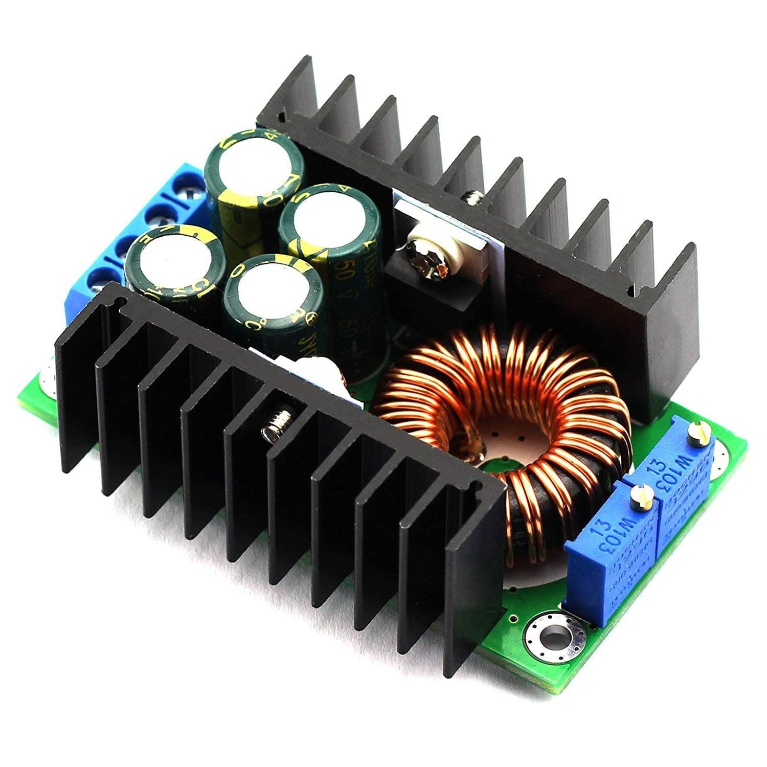 Sparkel DC 9A 300W Step Down Buck Converter 7-40V Input to 1.2-35V Output Power Module CC CV with Current Voltage Control Function