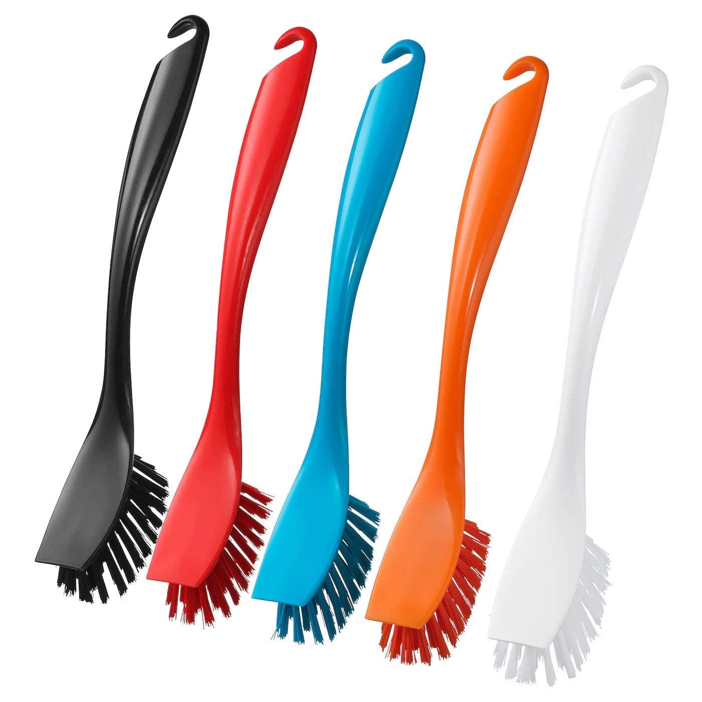 Digital Shoppy Dish-Washing Polypropylene Plastic Brush, 25 cm (10-inch), Assorted Colours -5 Pieces