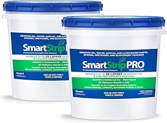 Dumond Smart Strip PRO Paint Remover - Professional Strength Formula - Strips Up to 20 Layers of Oil, Latex, Acrylic, & Water-Based Paints, Varnishes, & Stains Usually in One Application - 2 Quarts
