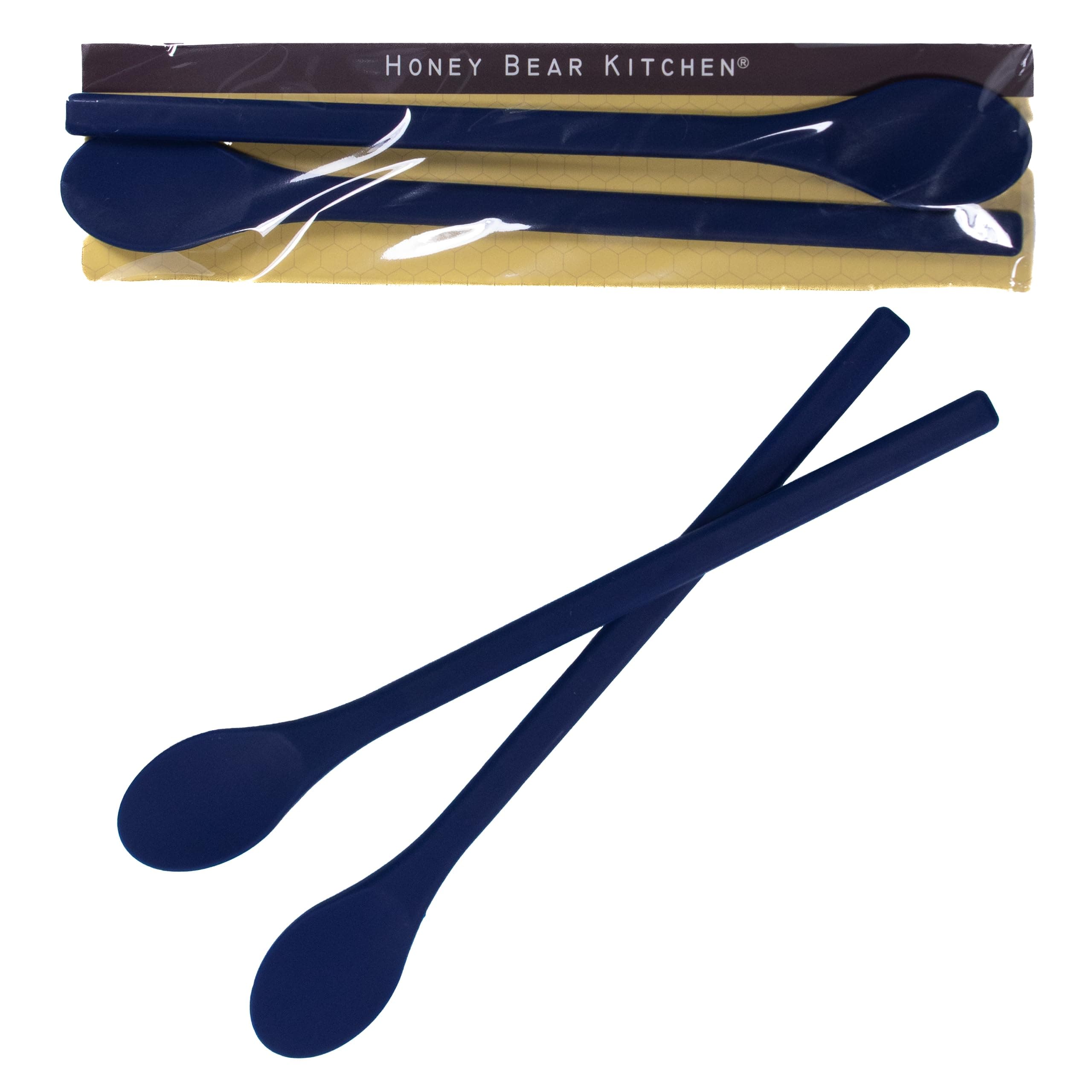 Silicone Cocktail Stirs for Tall Drinkware, Set of 2 (Midnight Indigo)