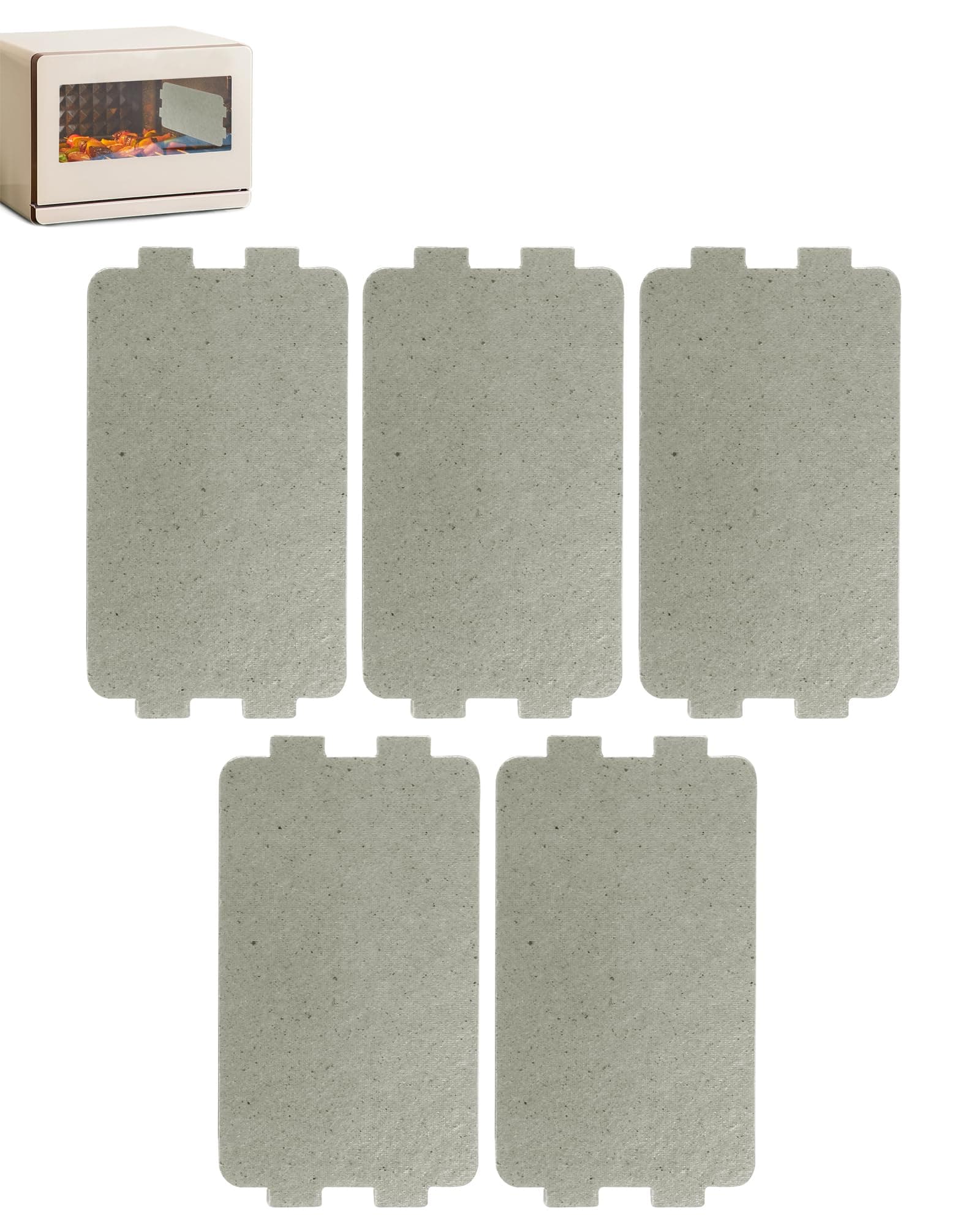 5 PCS Waveguide Cover, Universal Microwave Oven Mica Plate Sheet, 117mm X 64mm, Replacement Accessory for Home Kitchen Office