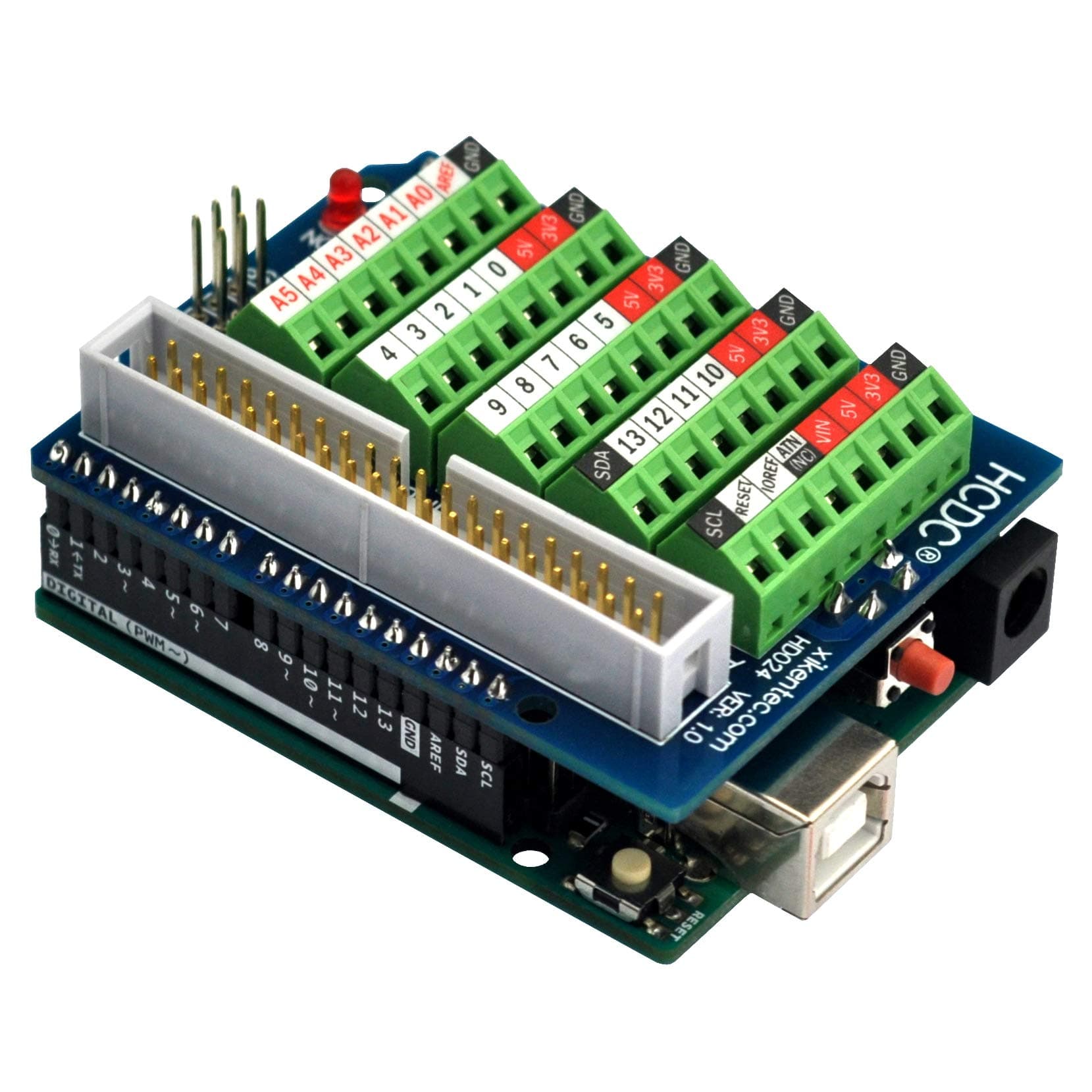 HCDC Screw Terminal Block Breakout Shield Module for Arduino UNO R3