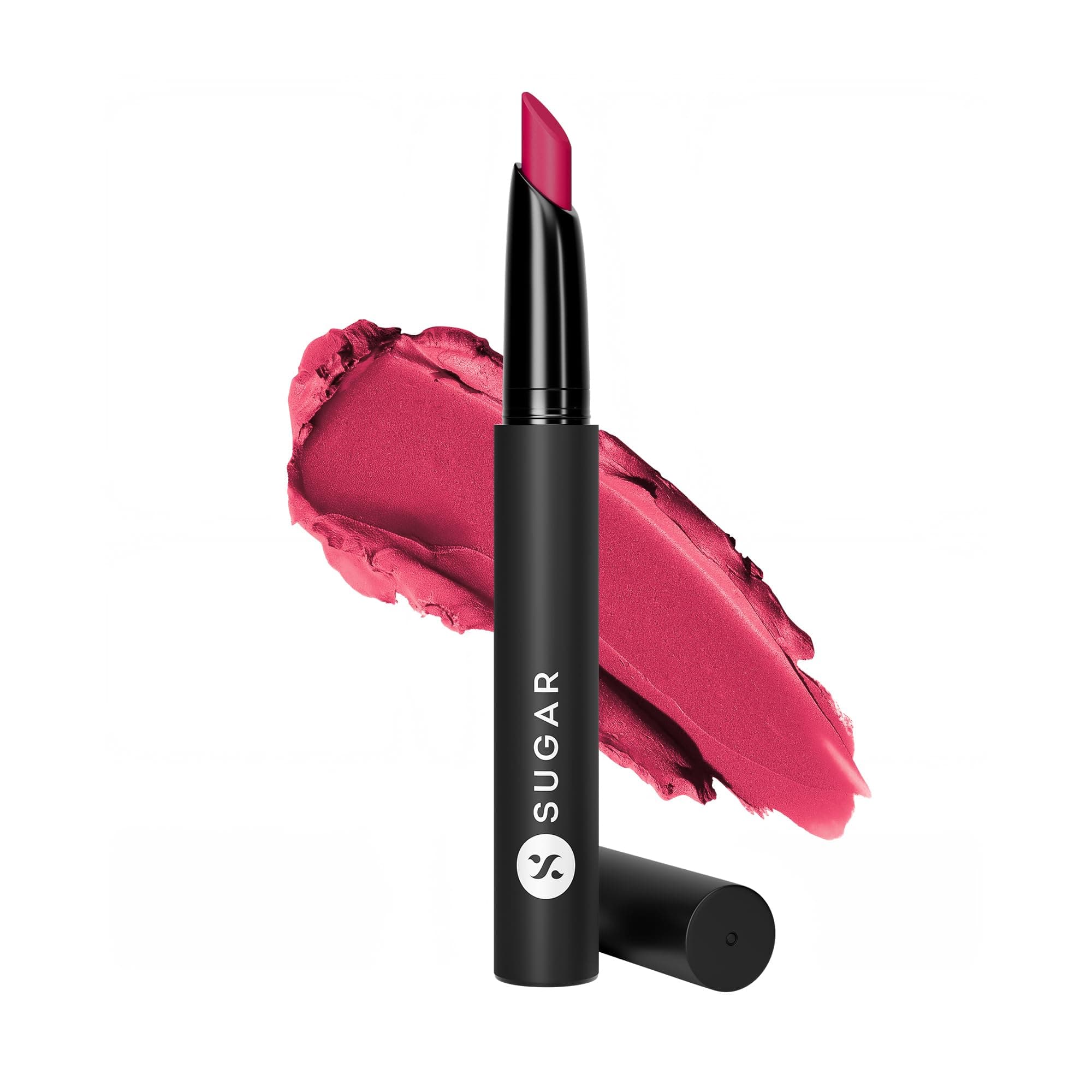 SUGAR Cosmetics Matte Attack Transferproof Lipstick - 01 Bold Play (Cardinal Pink), Pink, 2 g Moisturiser, Long Lasting, Matte Finish