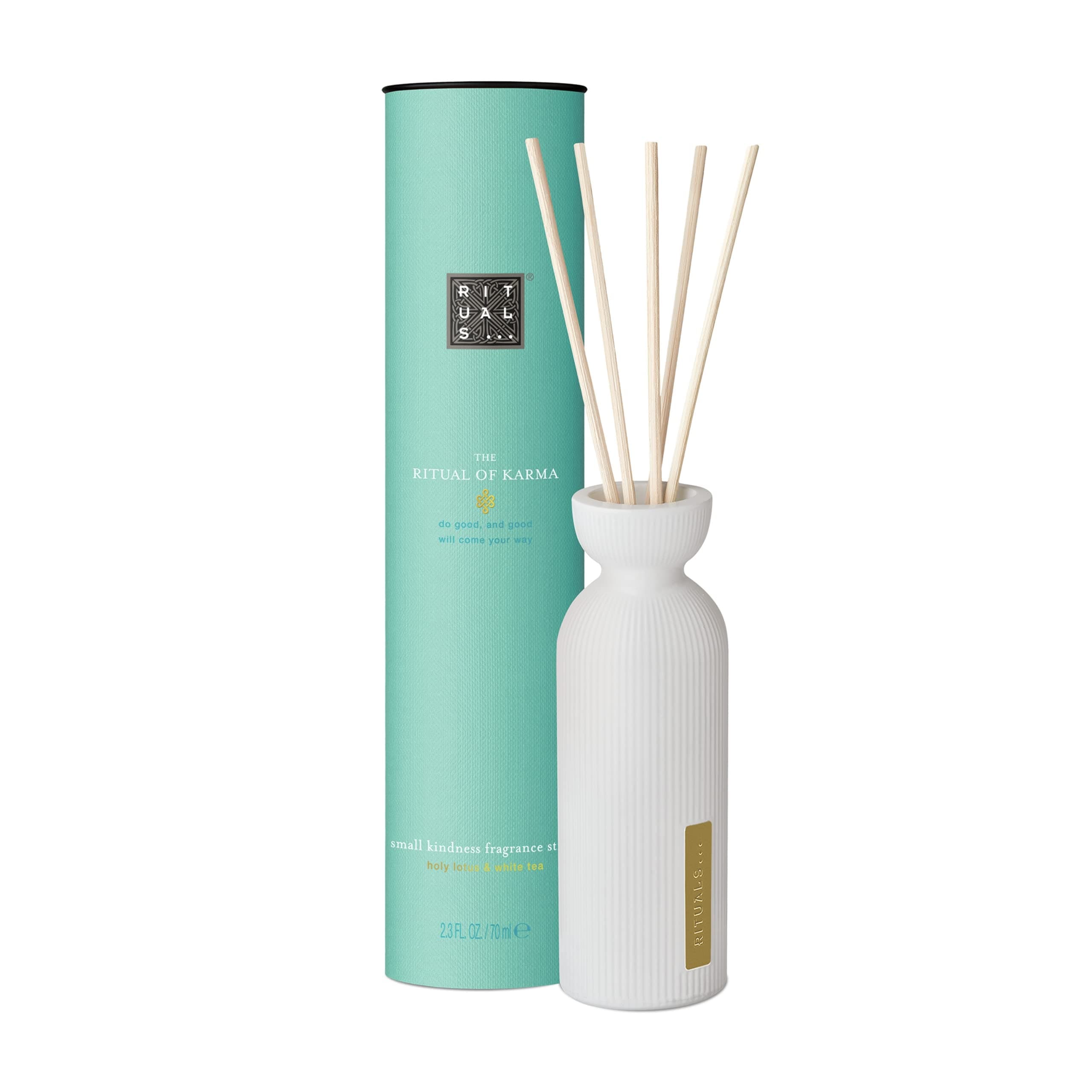 RITUALS Reed Diffuser Sticks from The of Karma, 70 ml - With Summery Holy Lotus & White Tea - Calming & Soothing Properties