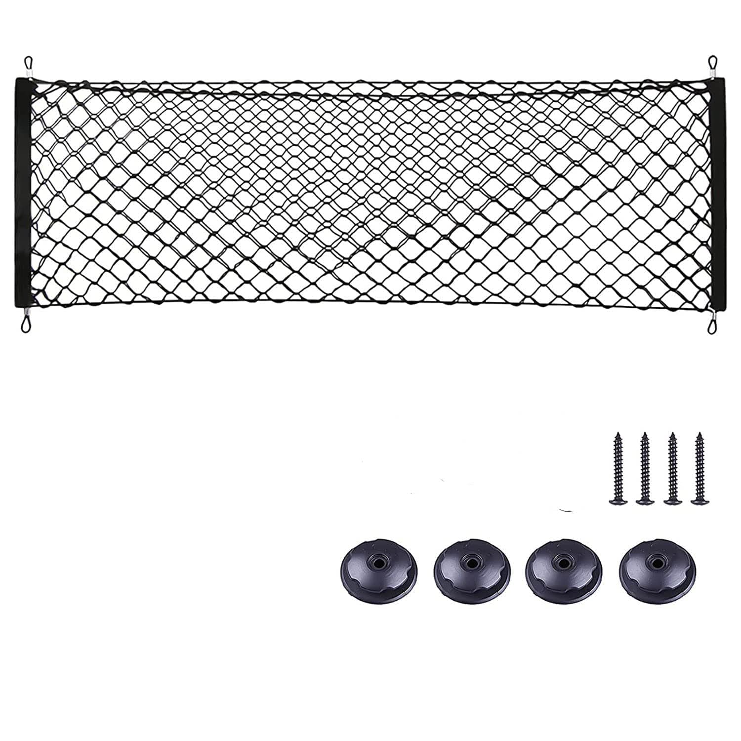 Autotrends Car SUV Rear Cargo Trunk Storage Organizer Net Plus Mounting Kit
