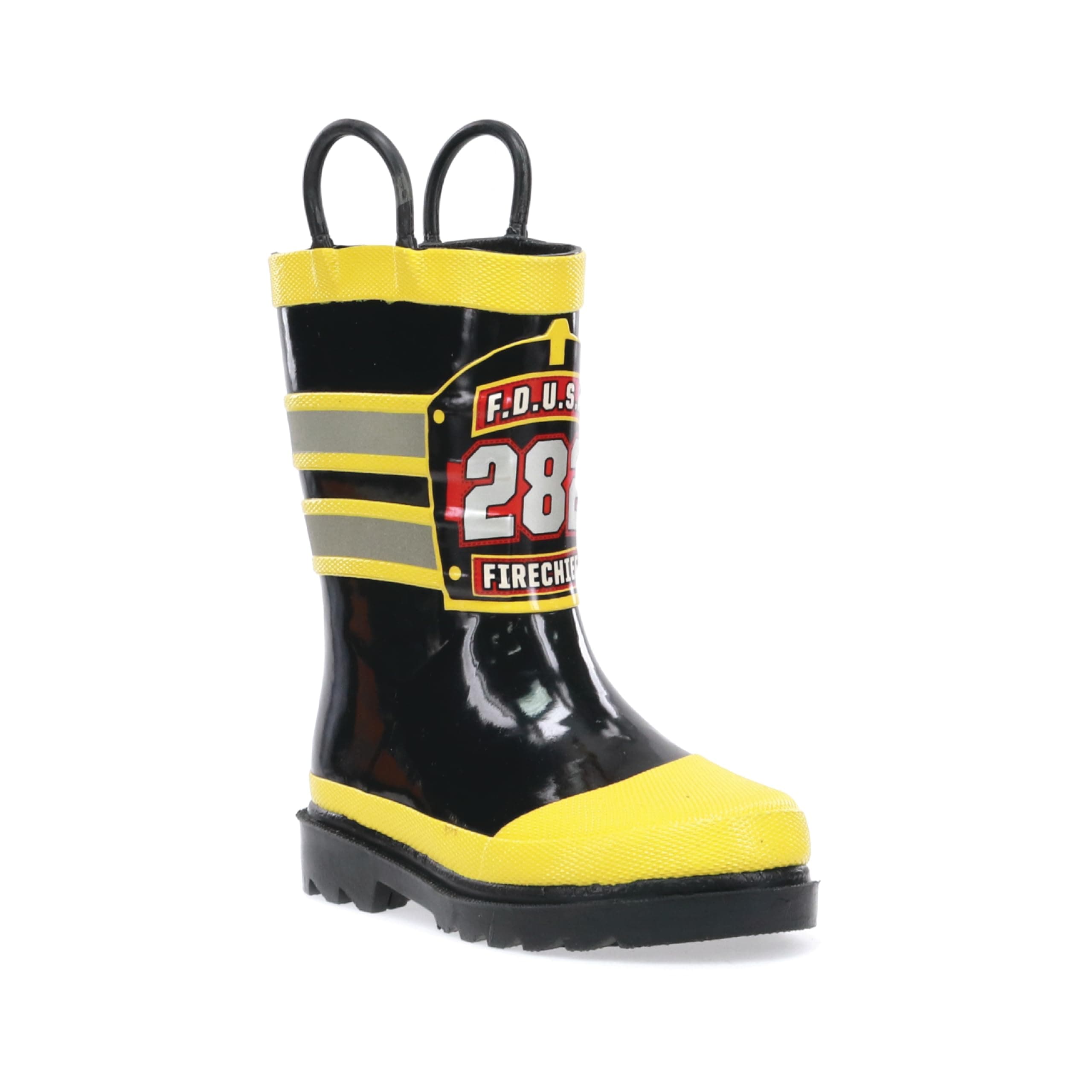 Rain Boots with Pull on Handles for Toddlers and Kids - Premium Waterproof Boots for Boys and Girls