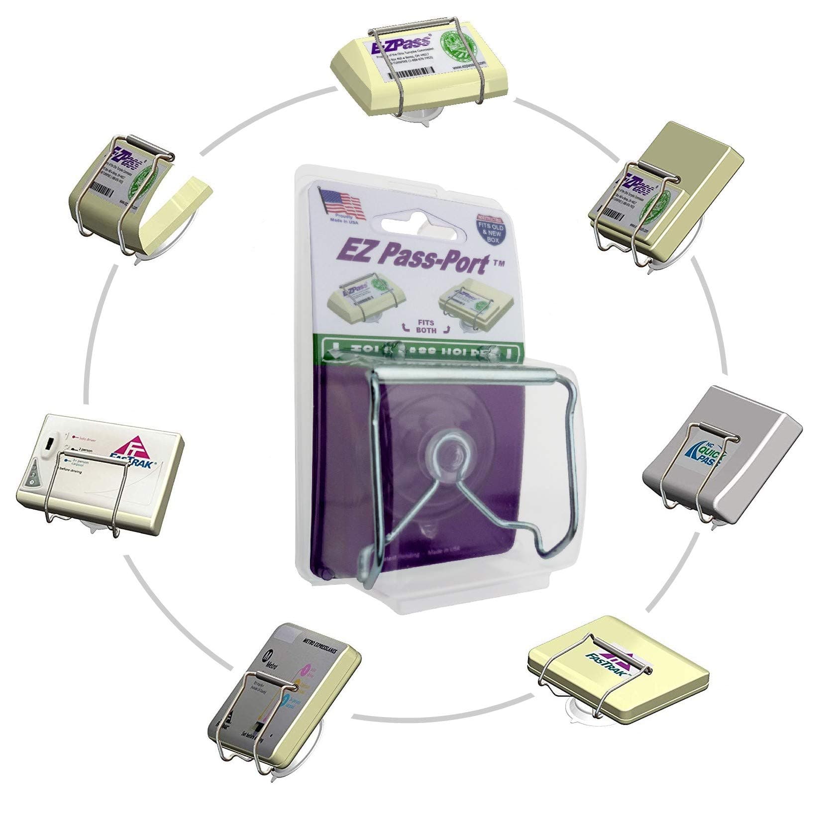 EZ Pass Holder & I pass Holder Holds 2012 / 2013 NEW & OLD Toll Tags & California FasTrak