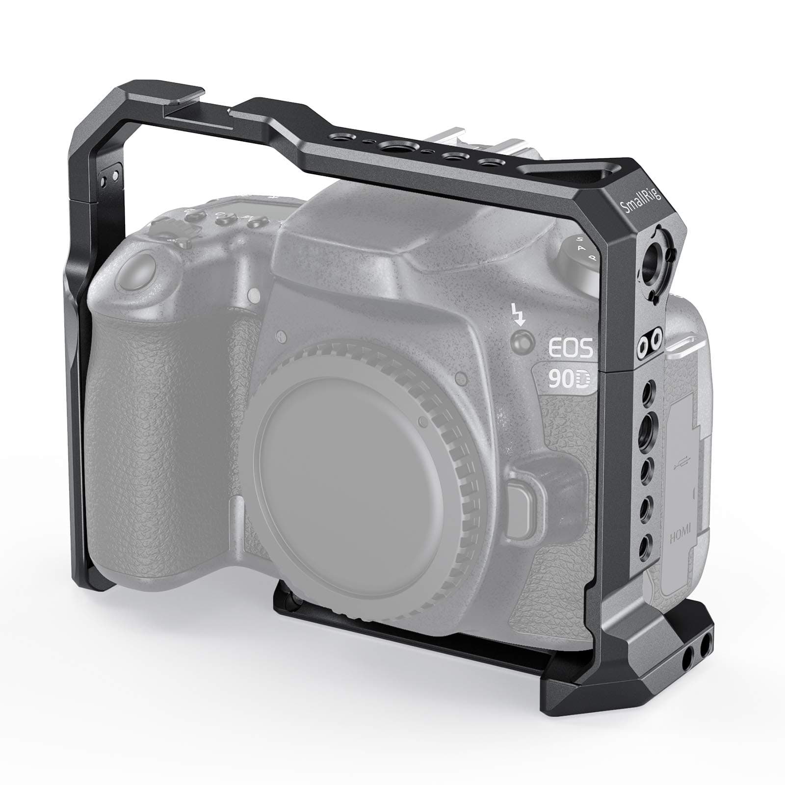 SmallRig Camera Cage for Canon 90D/80D/70D Camera, Built-in Cold Shoe Mount and Anti-Twist Design - CCC2658