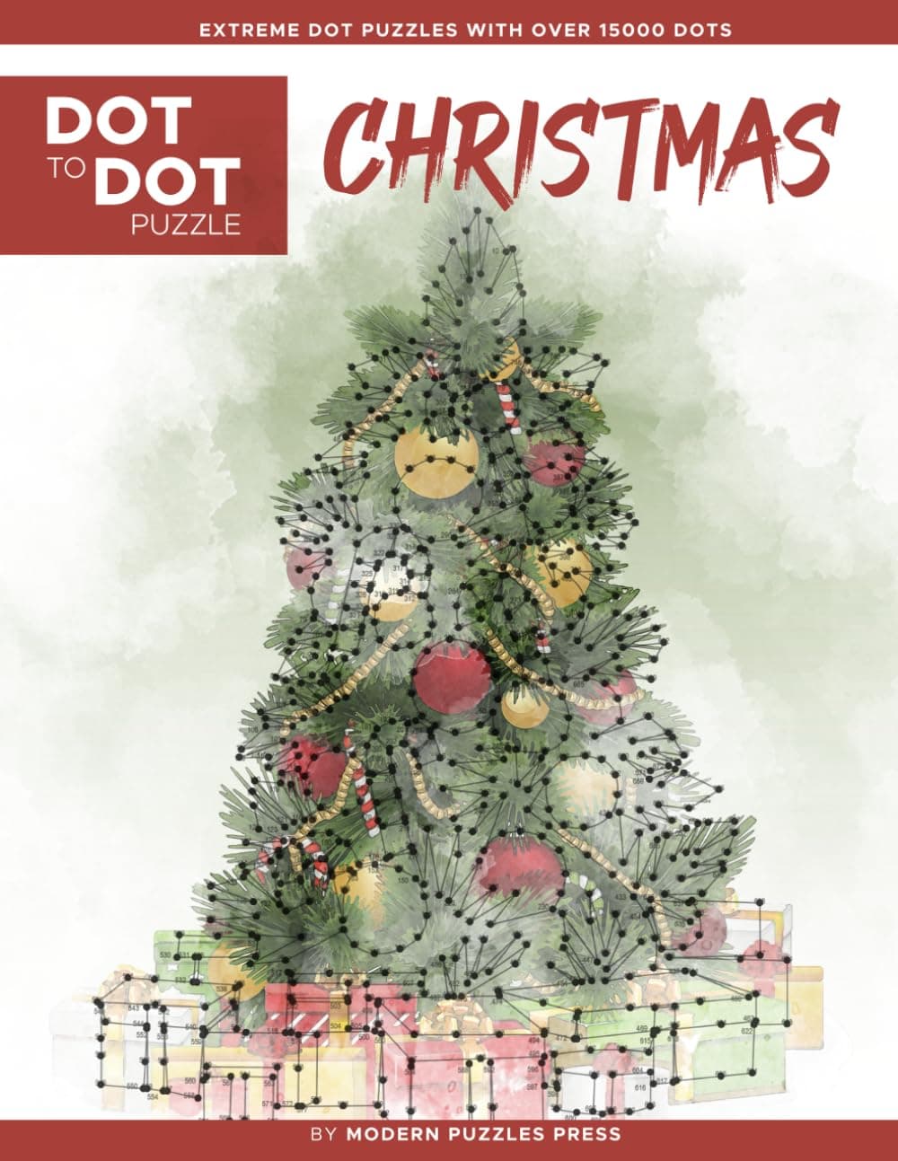 Christmas - Dot to Dot Puzzle (Extreme Dot Puzzles with over 15000 dots): Extreme Dot to Dot Books for Adults - Challenges to complete and color