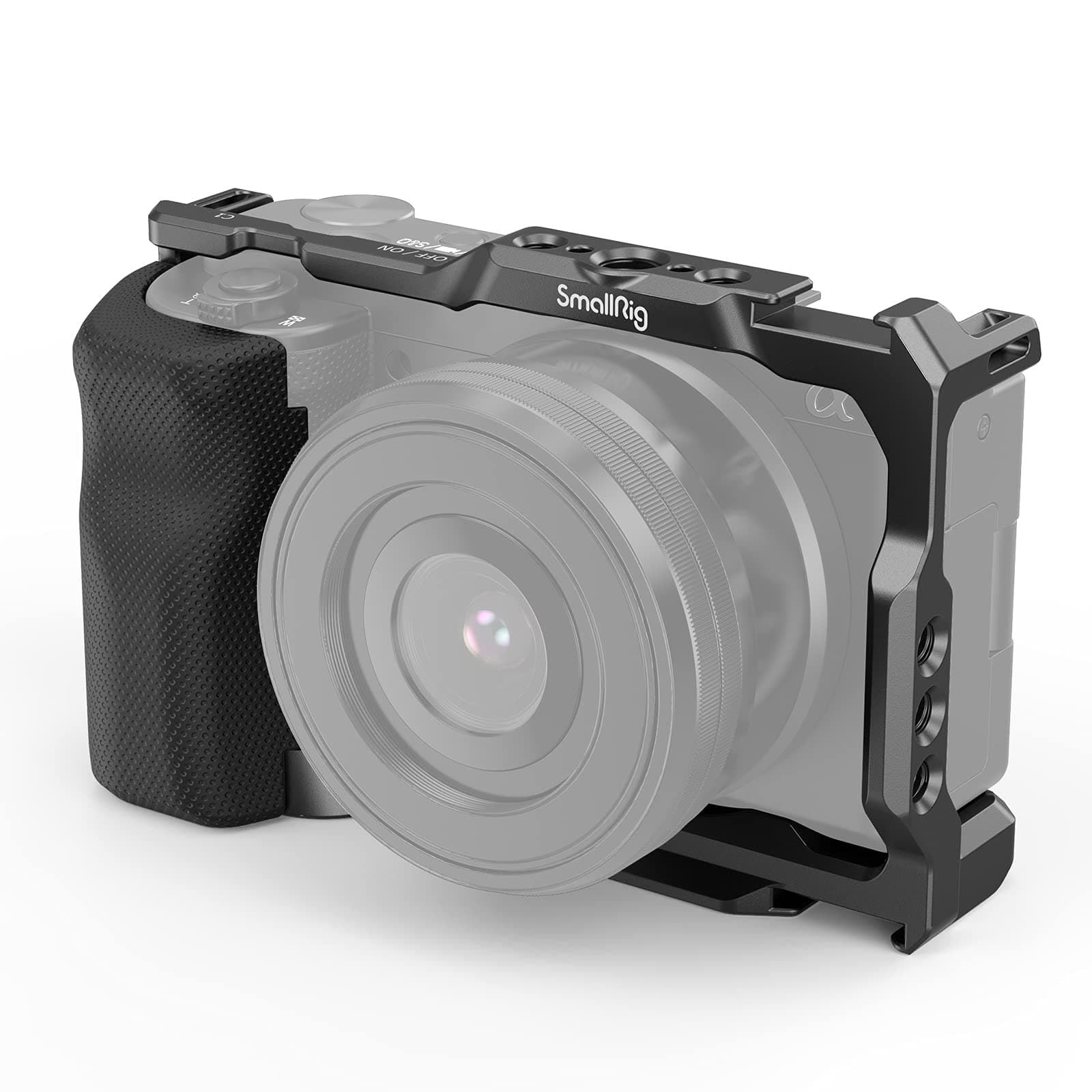 ZV E10 Cage with Removeable Silicone Hand Grip, and Built-in Quick Release Plate for Arca-Swiss for Sony ZV-E10-3538B