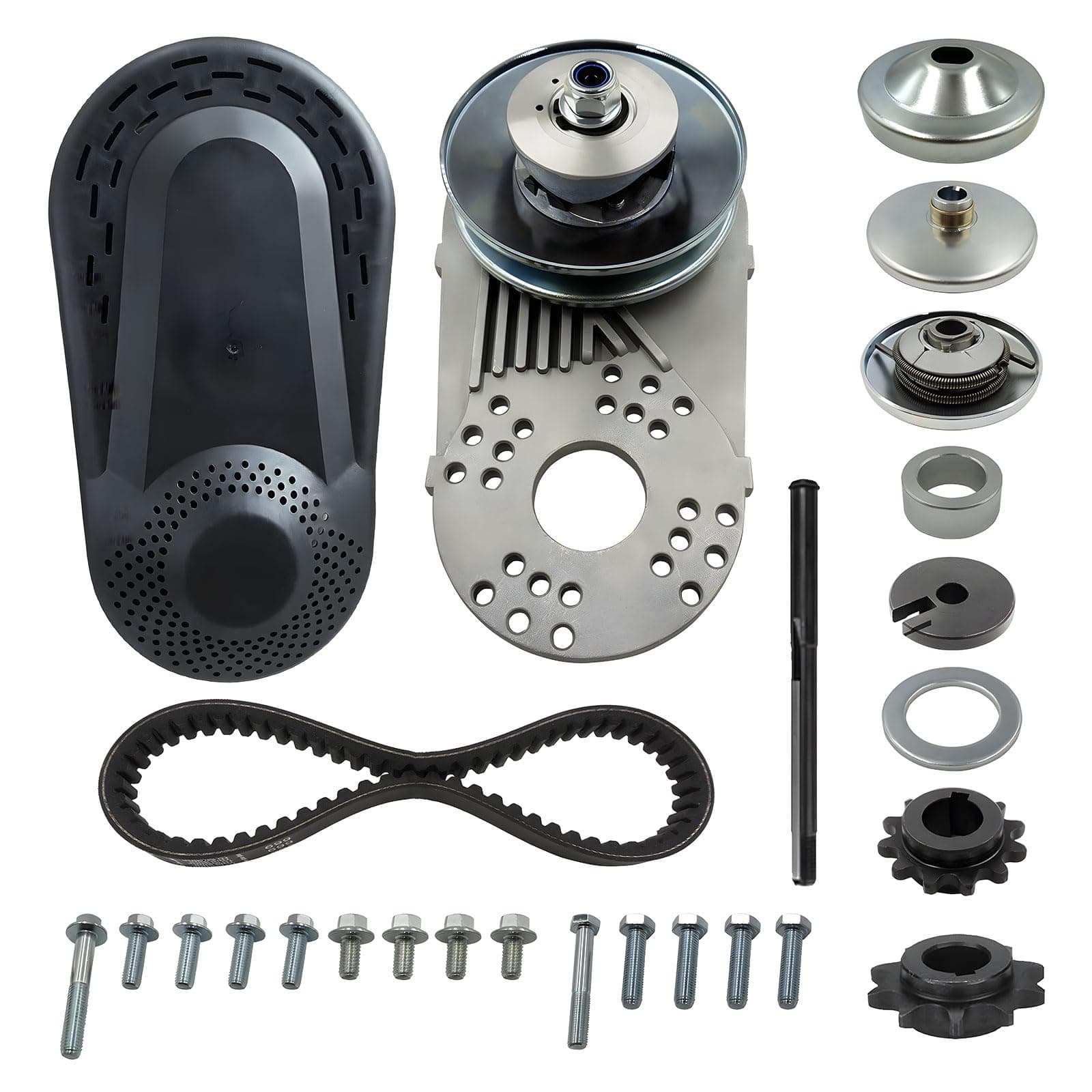 30 Series Torque Converter 3/4" Bore Fit for Predator 212cc Engine CVT Clutch 10T #40/41/420 & 12T #35 Chain Replacement Go Kart Mini Bike Manco Comet TAV2 30-75 Drive Belt Pulley Parts Kit.