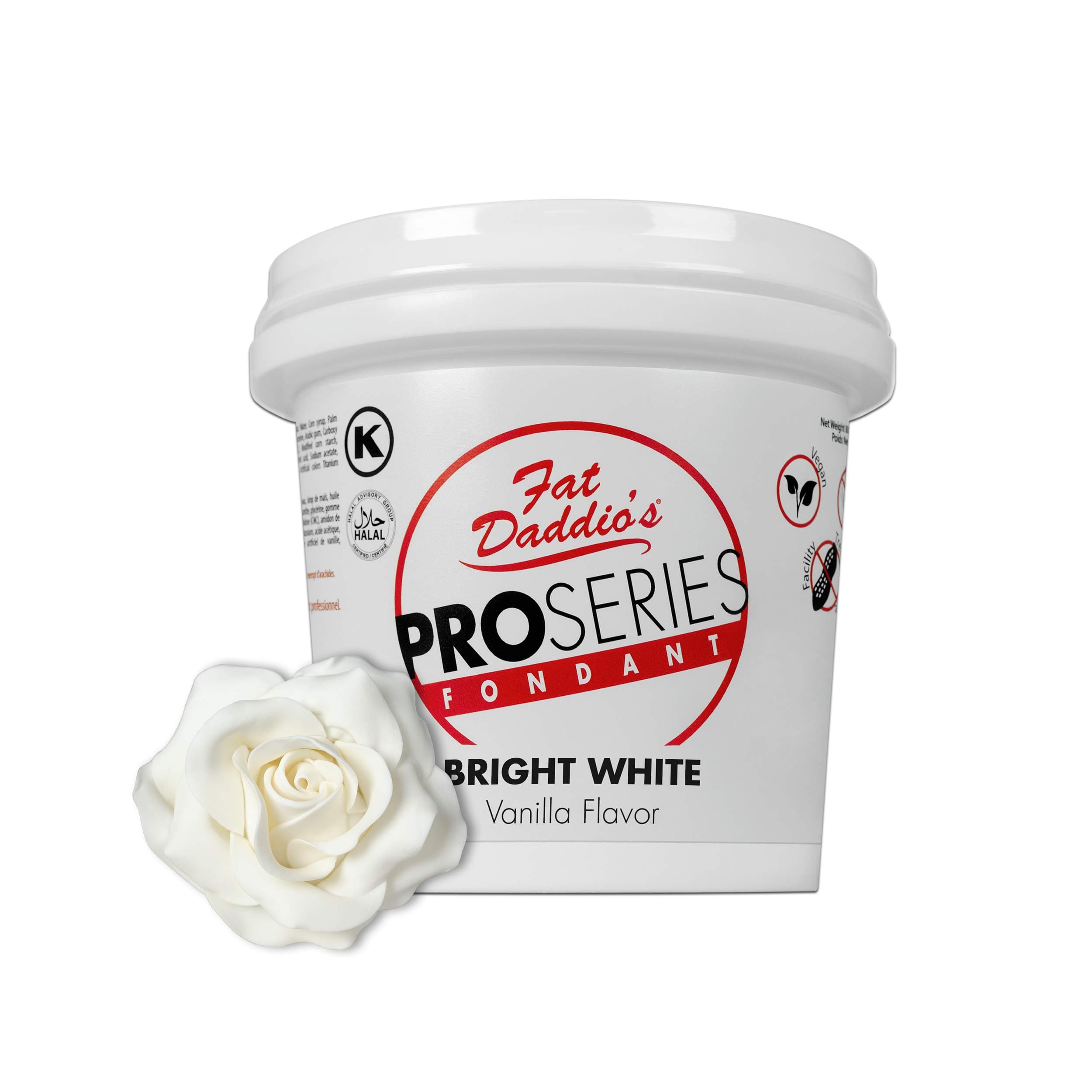 Fat Daddio's White Fondant, Vanilla, 8 oz