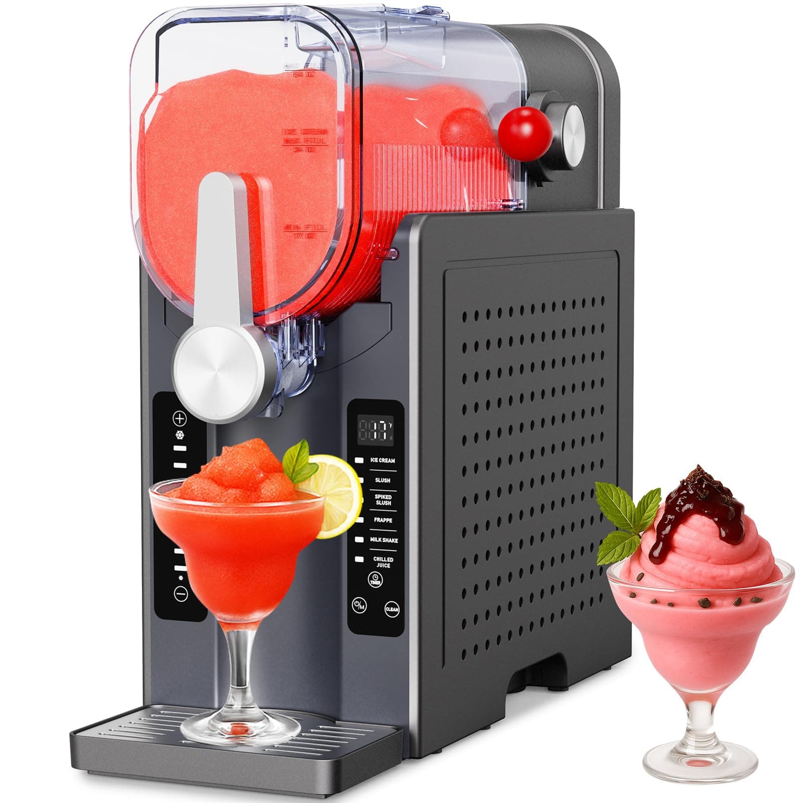 Slushie Machine for Home - No Ice Needed Slushy Maker, Fast 5-Min Freeze, Auto-Clean, 6 Preset Modes | Frozen Margaritas, Cocktails, Smoothies, Frappés, Ice Cream