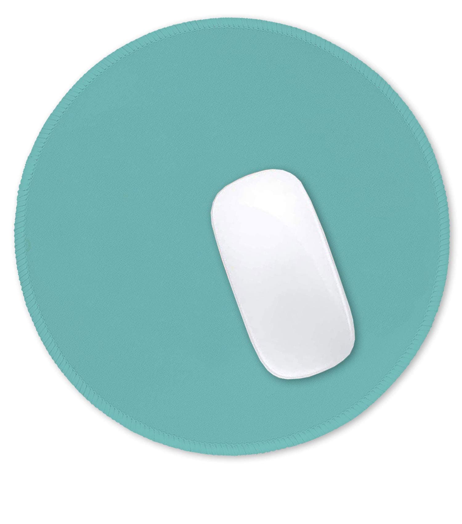 Hsurbtra Mouse Pad, Premium-Textured Small Round Mousepad 8.7 x 8.7 Inch Green, Stitched Edge Anti-Slip Waterproof Rubber Pretty Cute Computer Mat for Office Home Gaming Laptop Men Women Kids