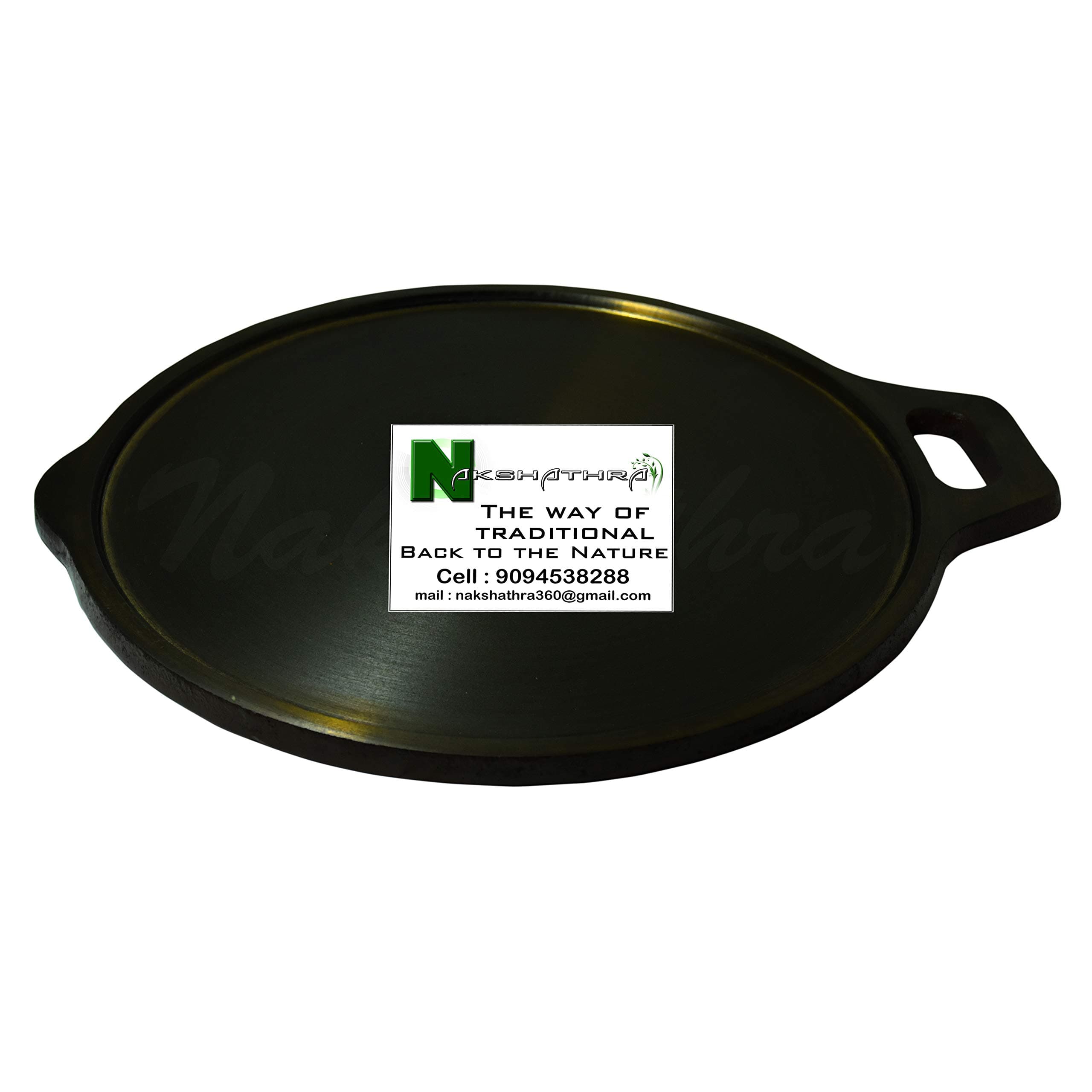 Naksha Iron Tawa, 12 Inches, Black