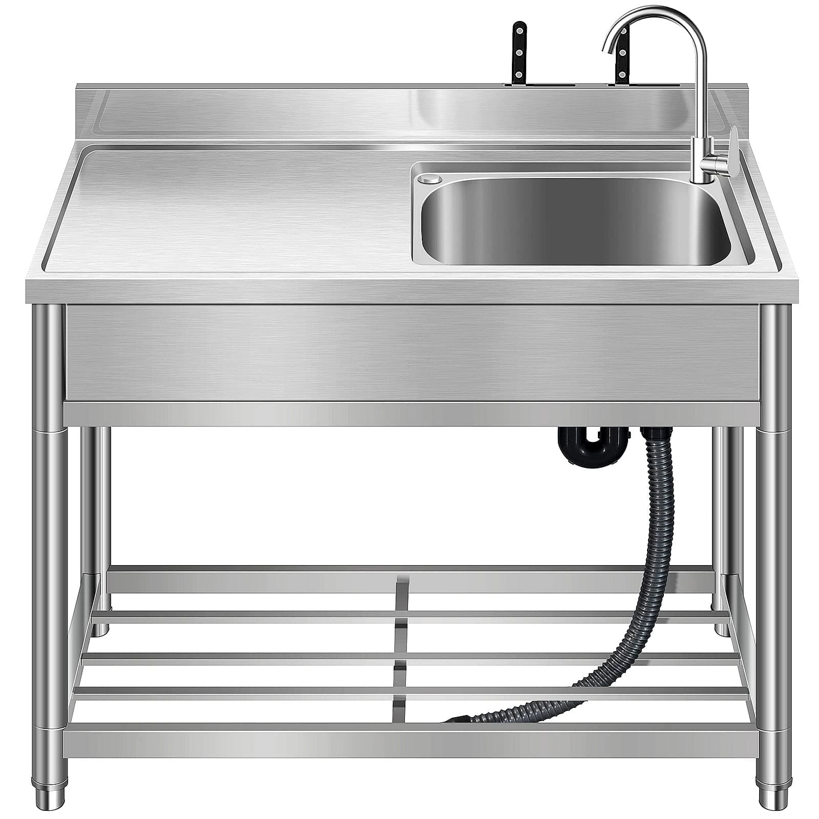 Stainless Steel Sink with Left Drainboard