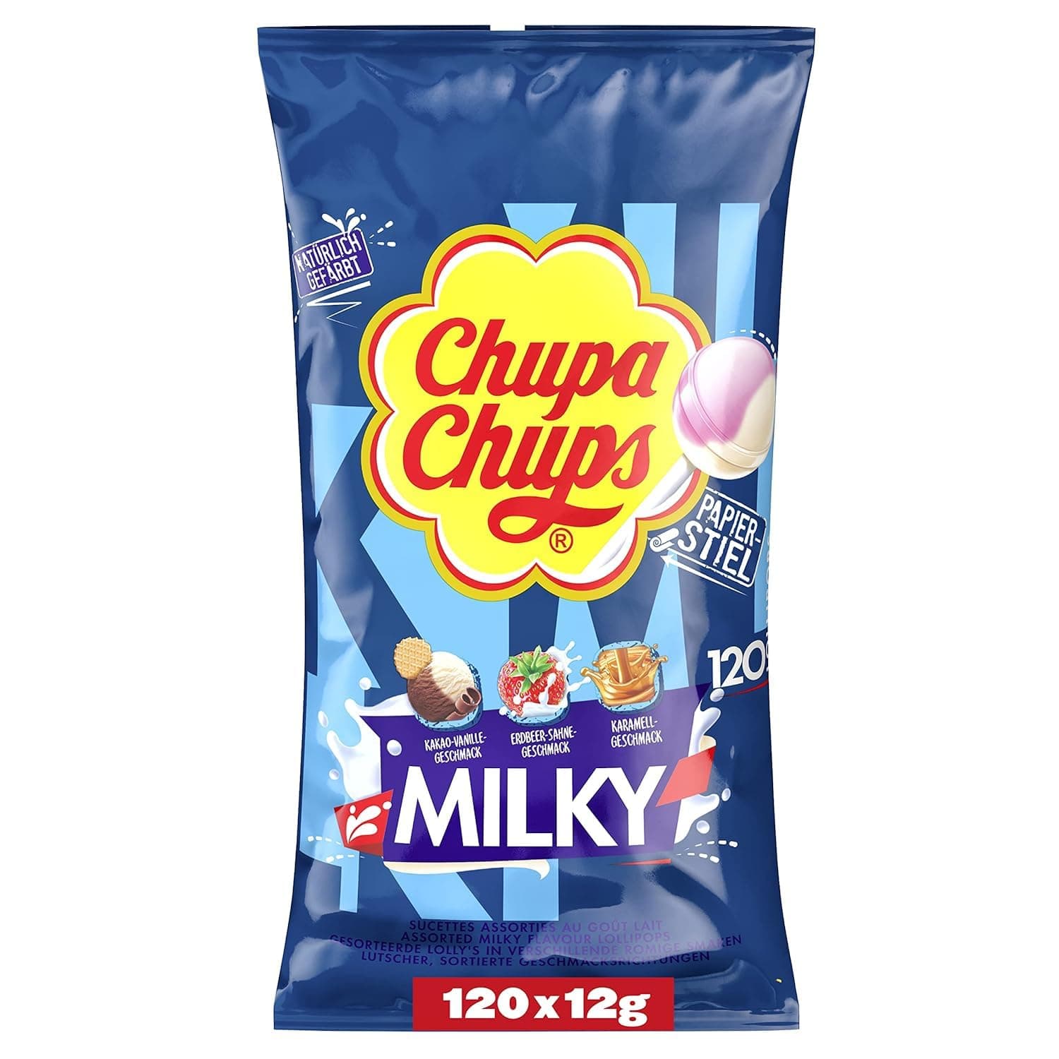 Chupa Chups Milky Lollipops, 120