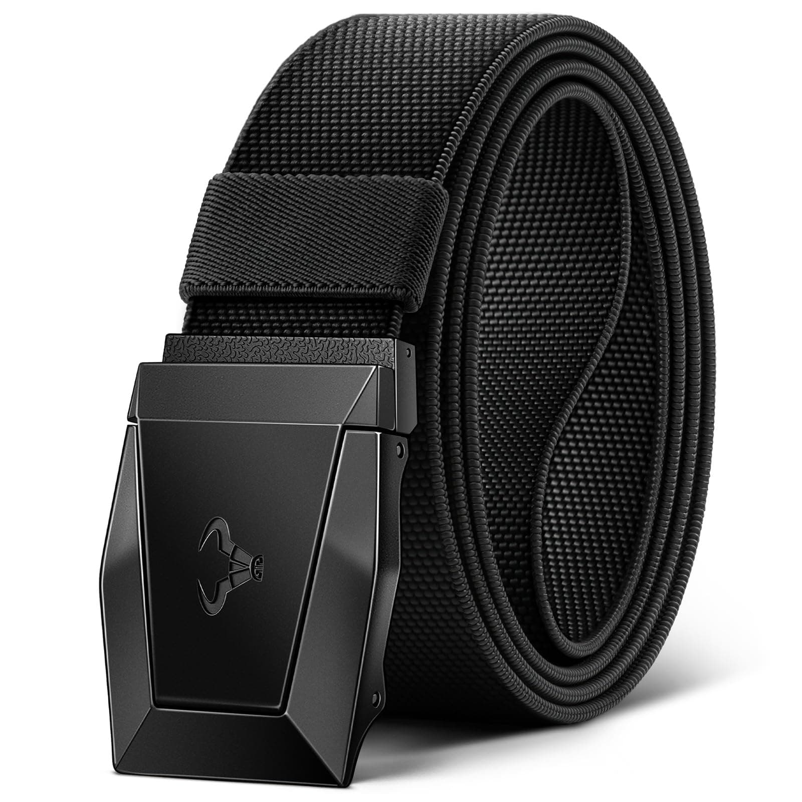 BULLIANT Tactical Belt for Men, Men Stretch Nylon Web Gift Belt 1.5"-Hiking Rigger Military Work-Quick Release