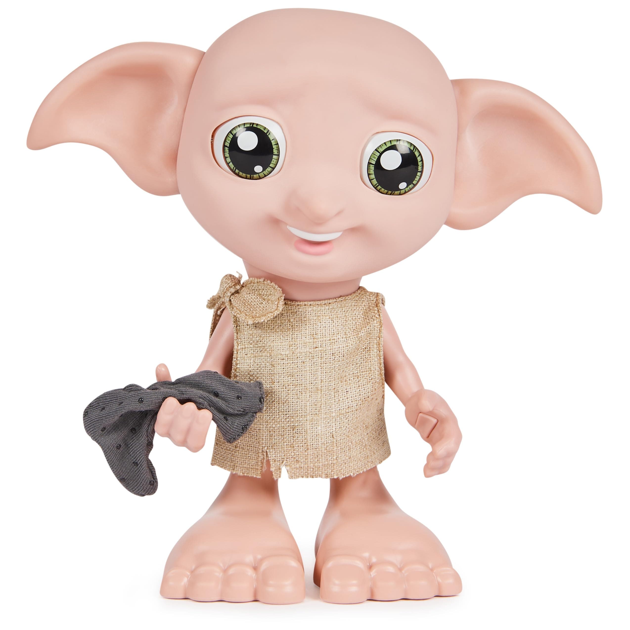 Spin Master 6067280 Wizarding World Harry Potter Magical Elf Doll with Sock, Over 30 Sounds and Phrases, 21.6 cm, Toy for Children, Interactive Magic Dobby