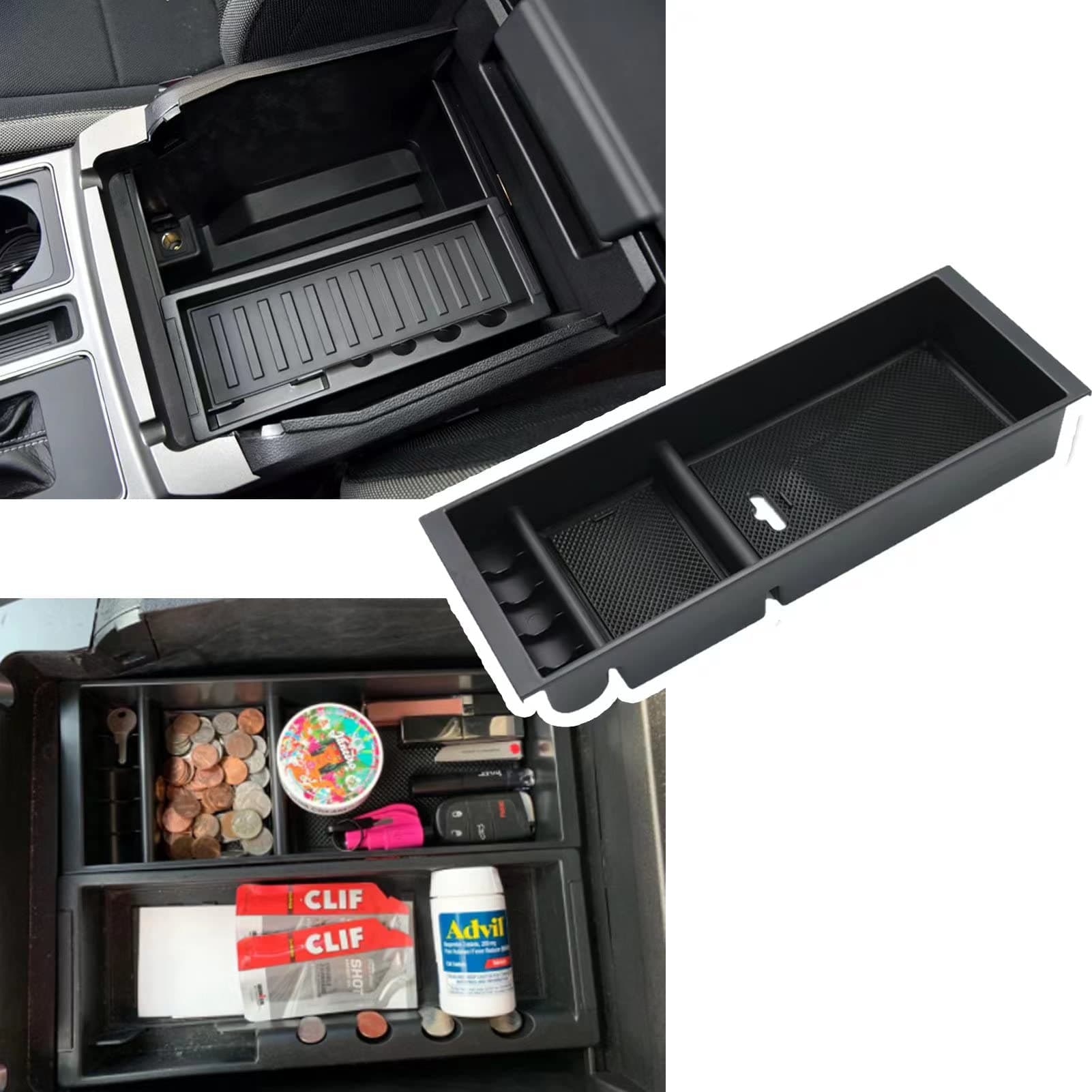 Center Console Armrest Insert Organizer Tray Pallet Storage Box Container for Ford F150 2015-2020,Ford F250 F350 2017-2022 SuperDuty