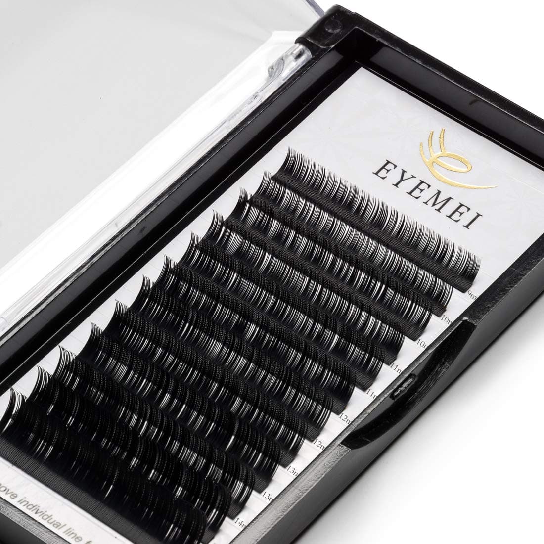 Eyelash Extensions 0.15 C Curl 10mm Natural Soft Silk Single Eyelash Extension Individual False Eyelashes Salon Professional Use by EYMEI ...