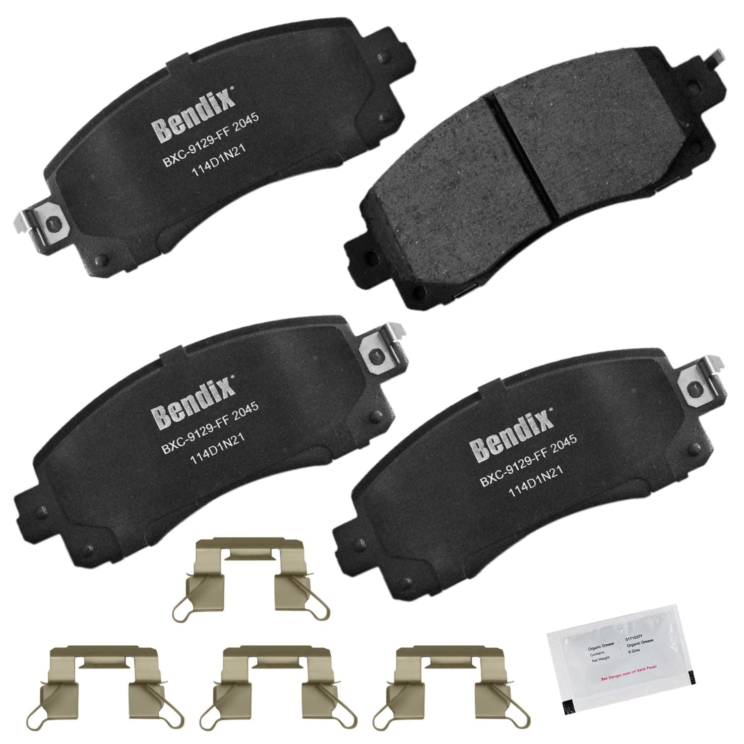 Bendix Priority1 CFC2045 Ceramic Front Brake Pads for Subaru Crosstrek 2023-2018, Forester 2023-2019, Impreza 2022-2017, Legacy 2023-2020, Outback 2023-2020