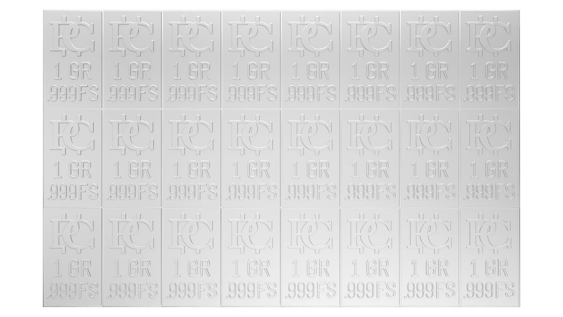 One Gram Pure Silver Bar Divides to 15 One Grain Bars .999 Fine Silver Snaps Apart