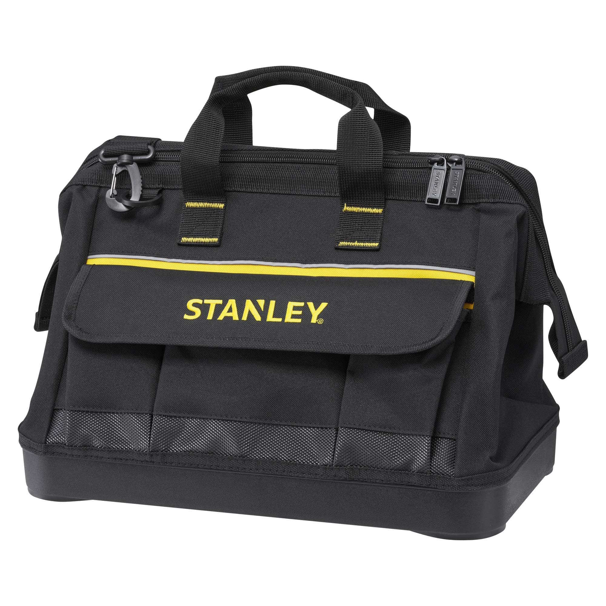 STANLEY 600 Denier Open Mouth Tote Tool Bag, Multi-Pocket Storage Organiser for Tools and Small Parts, 16 inch, 1-96-183