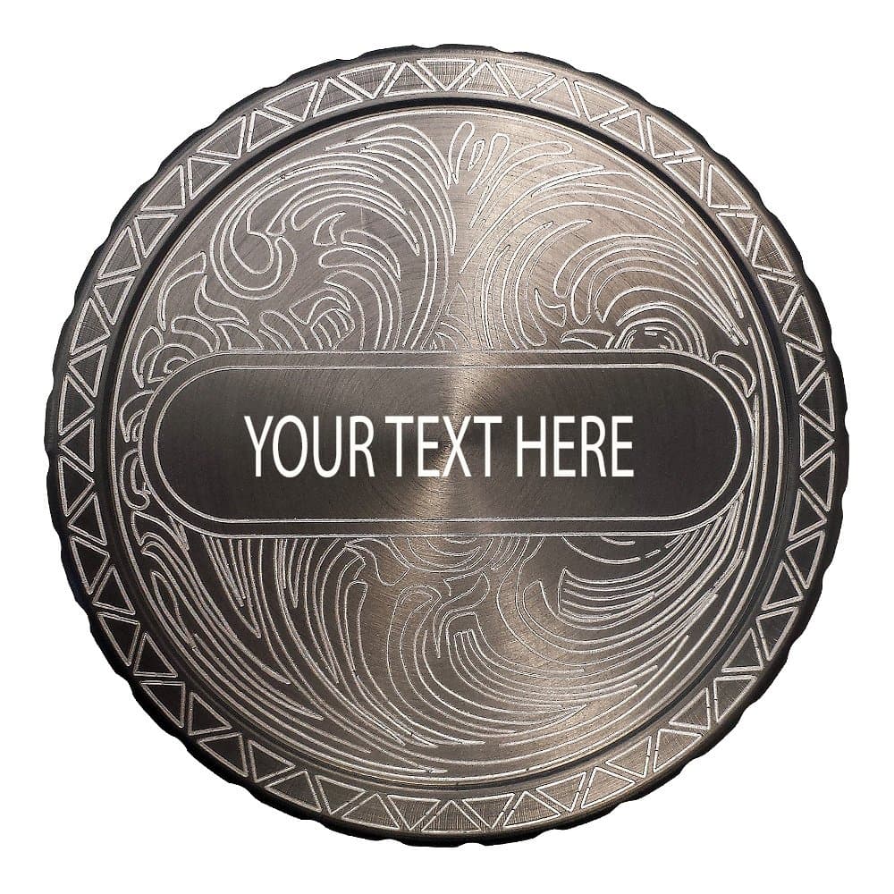 Engraved Snuff lid Name Plate Scroll