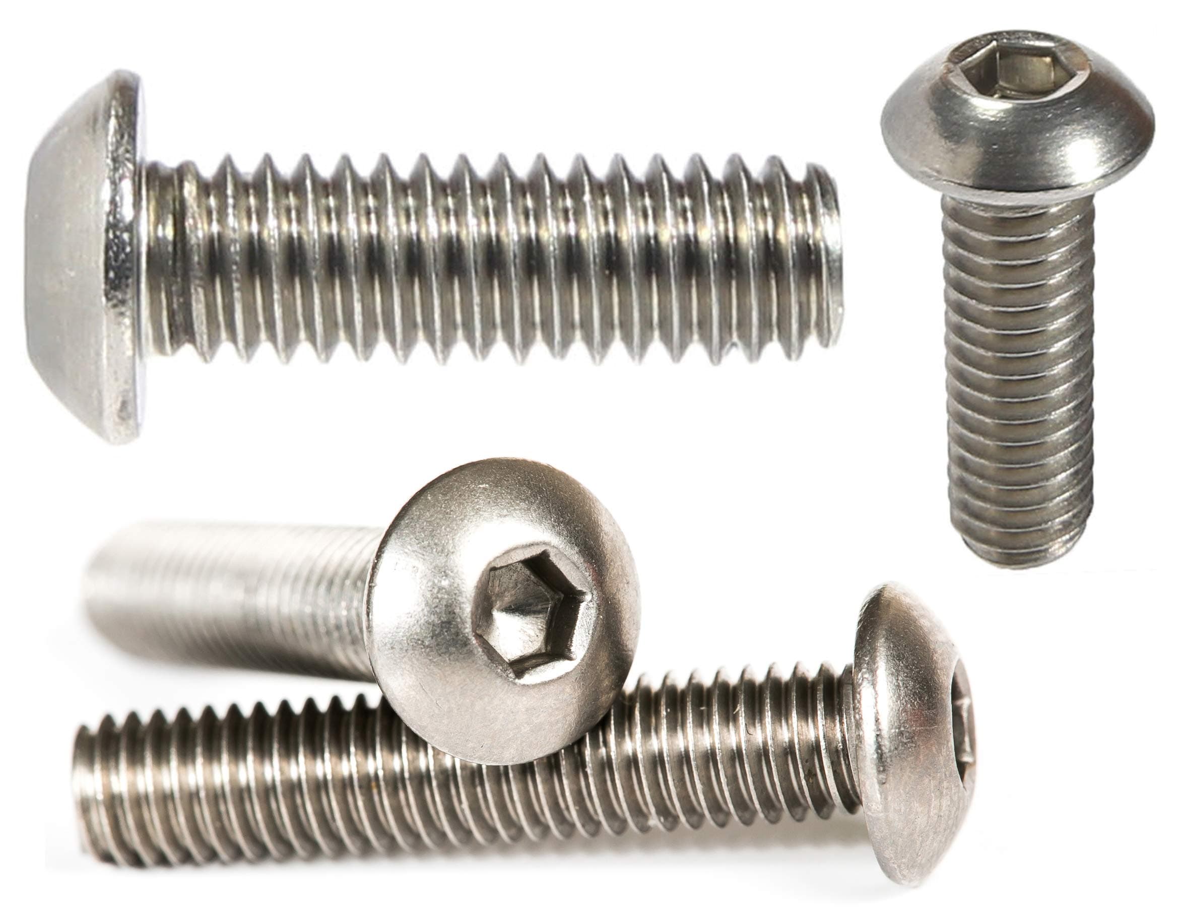 Screws City M6 (6mm x 12mm) Button Head Allen Socket Bolts A2 Stainless Steel (Pack of 20)