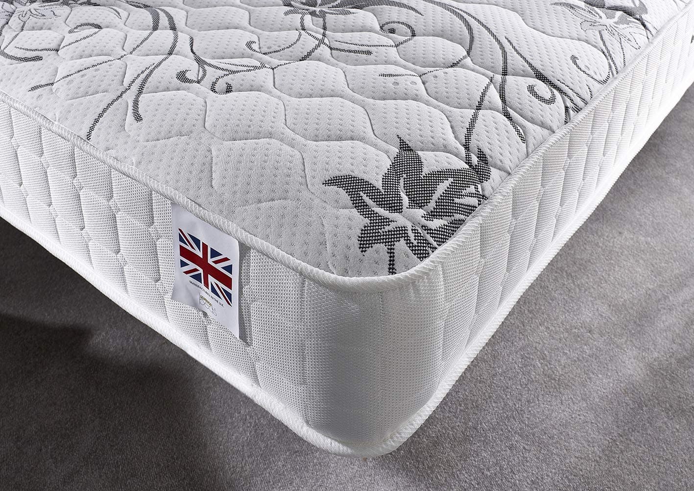 Bed CentreOrtho Sprung With Memory Foam Quilted Mattress Medium Soft (4ft Small Double)