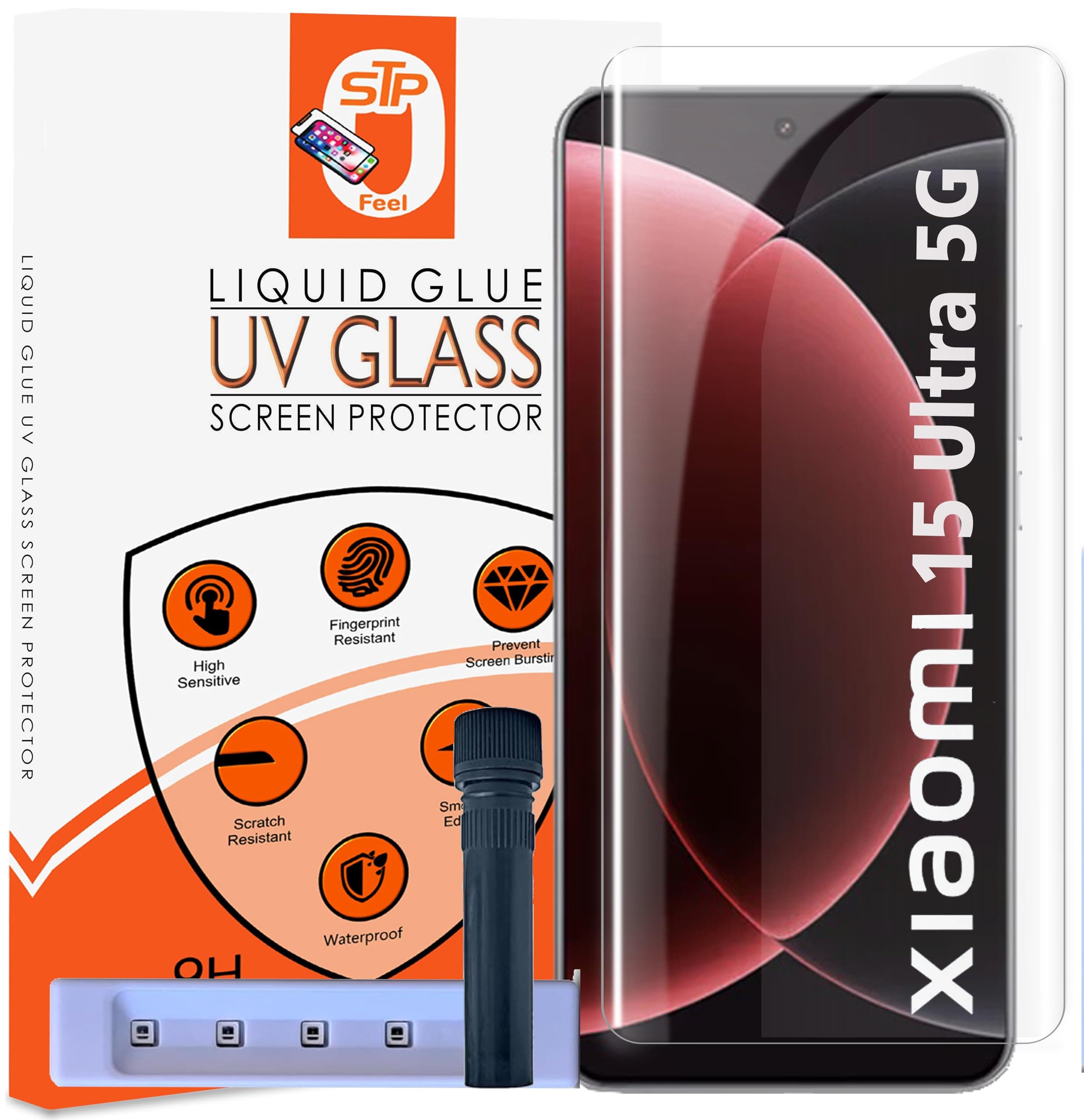 HD+ UV Tempered Glass Screen Protector Compatible For Xiaomi 15 Ultra 5G (6.73 Inch, Pack of 1) Full Adhesive UV Curved Case Friendly HD Clarity with easy installation kit for Smartphone