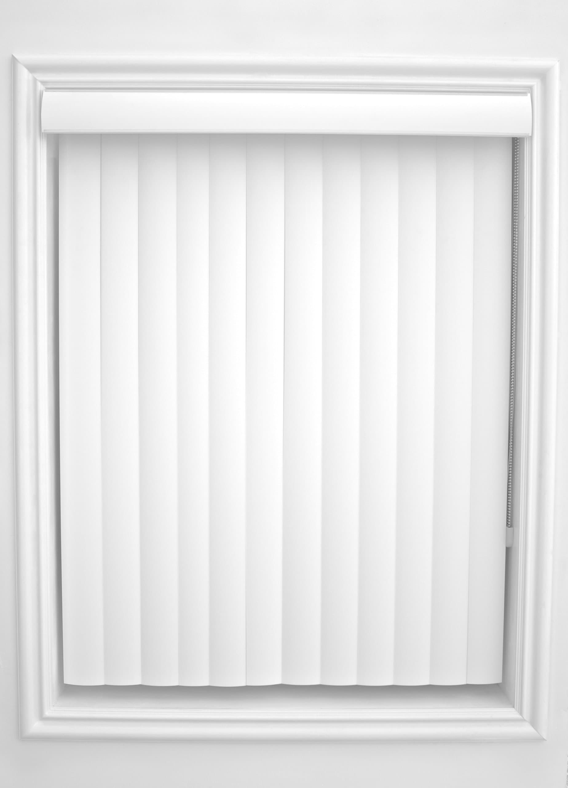 New Age Blinds Curved Vertical Blinds Center Opening, Inside Mount, 39 by 118-Inch, Polar