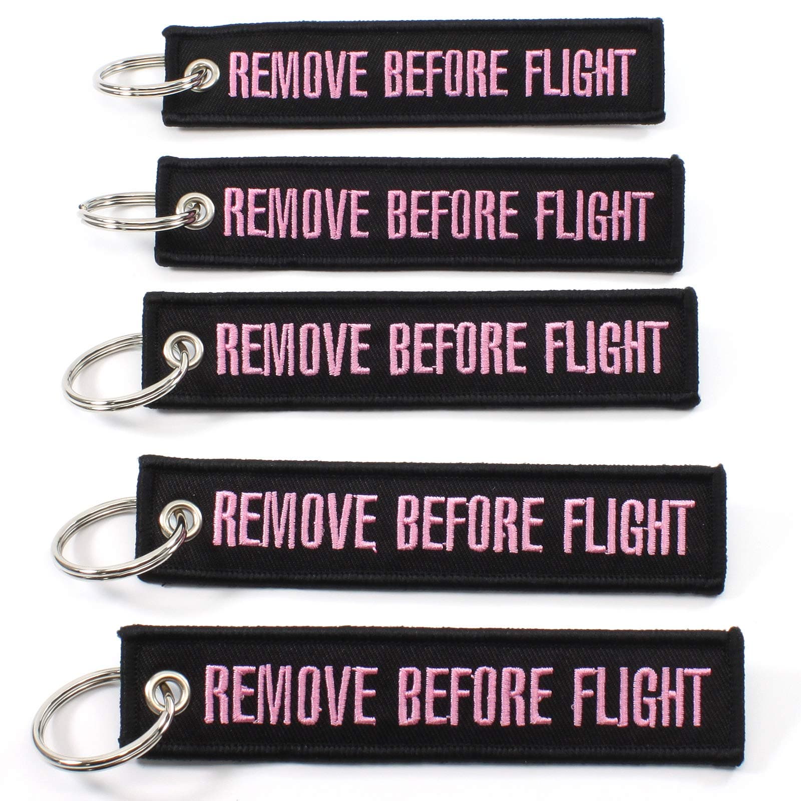 Rotary13B1Remove Before Flight - Keychain - Black/Pink - 5pcs