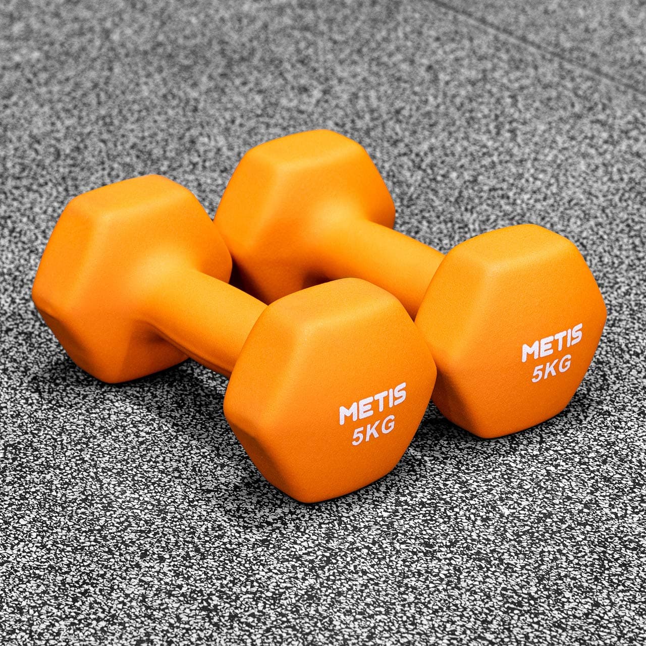 METIS Neoprene Dumbbells Pair - Multiple Sizing Options | 0.5kg - 10kg | Workout Weights | Home Hand Weights - Available as Pair or Full Dumbbell Weight Set