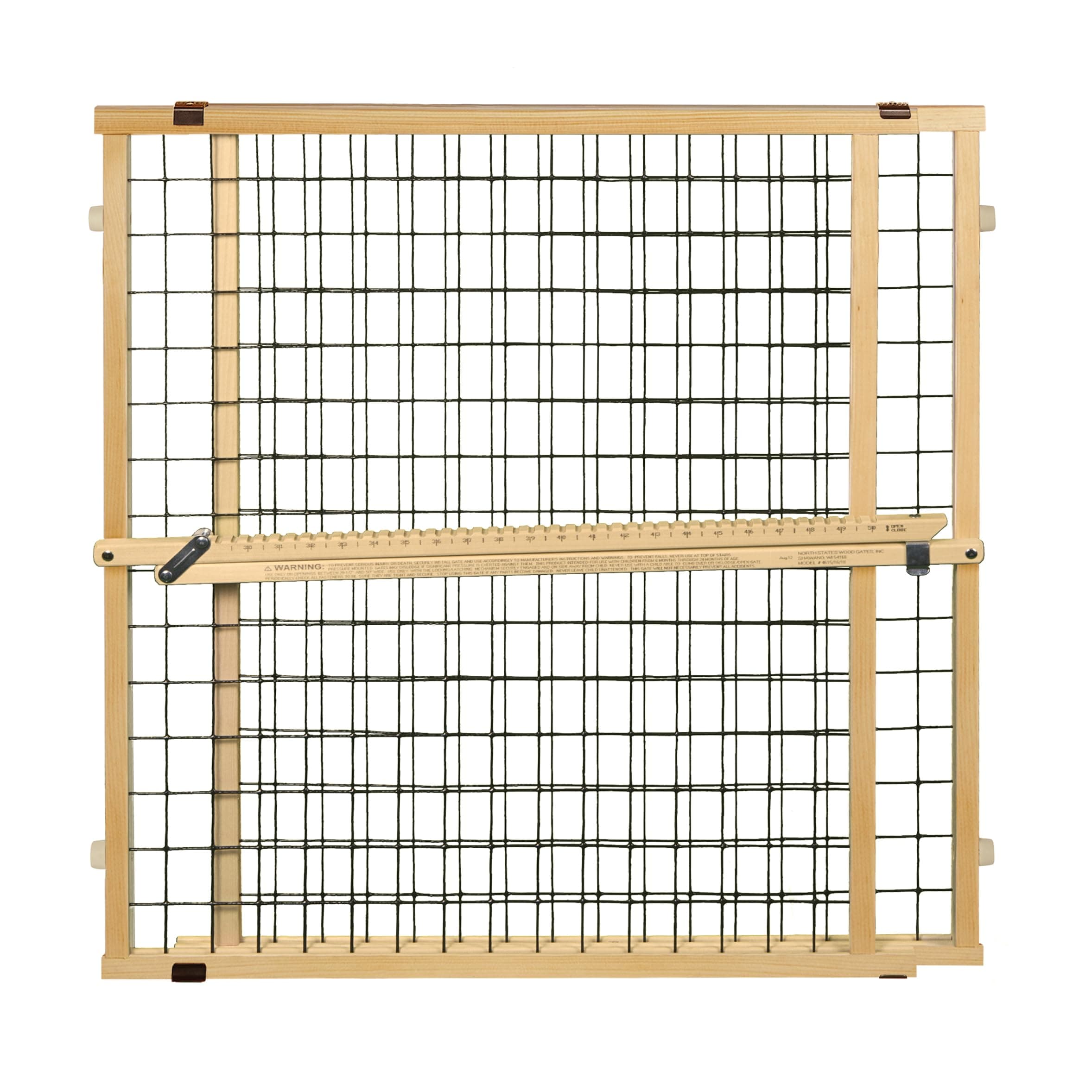 Extra-Wide Wire Mesh Dog Gate: 29.5-50" Wide. Pressure Mount. No Tools Needed. Puppy Gate 31" Tall, Expandable, Durable Pet Gates for Doorways, Sustainable Hardwood