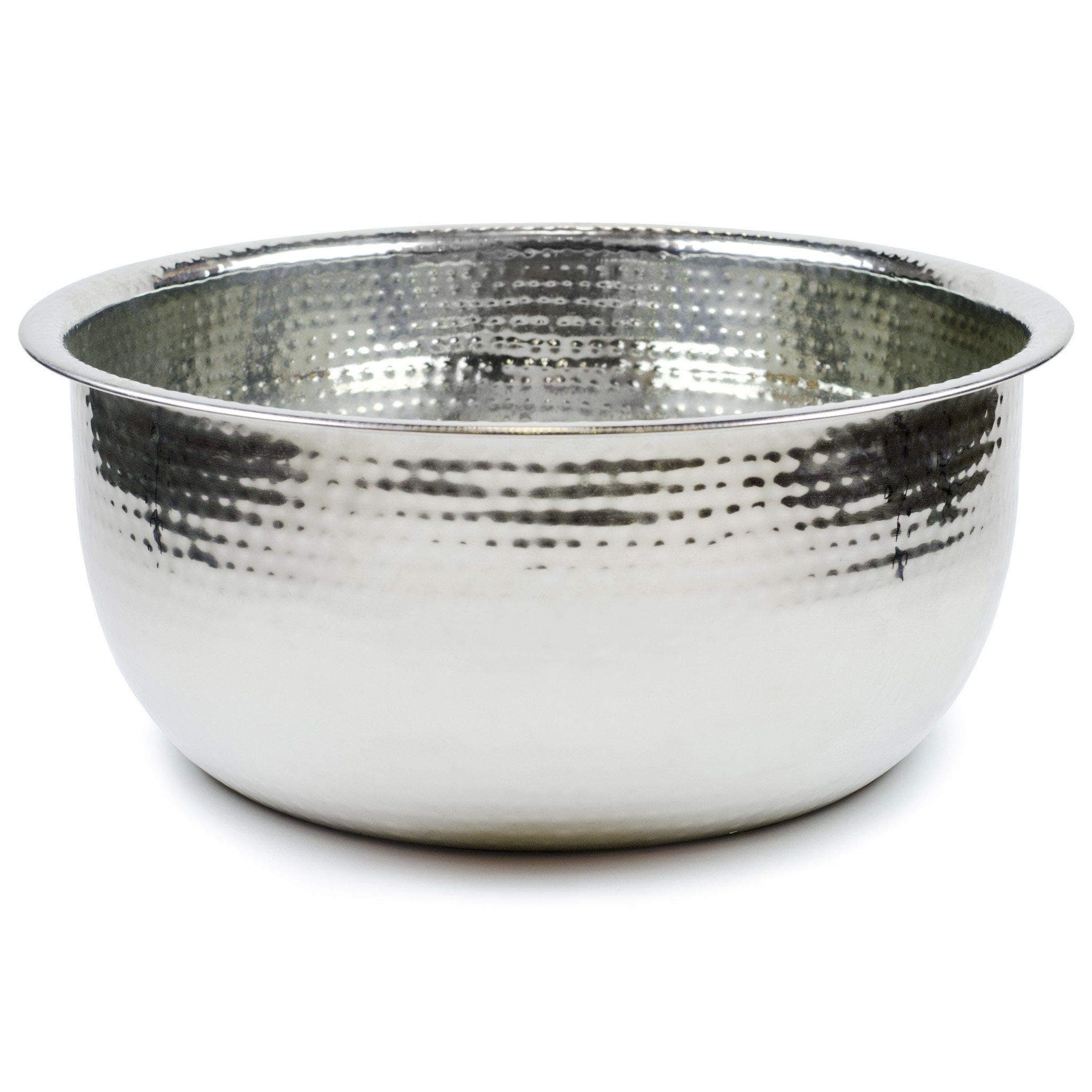 Noel Asmar Hammered Stainless Steel Pedicure Bowl, Hand Finished, Durable and Lightweight (Stainless Steel)