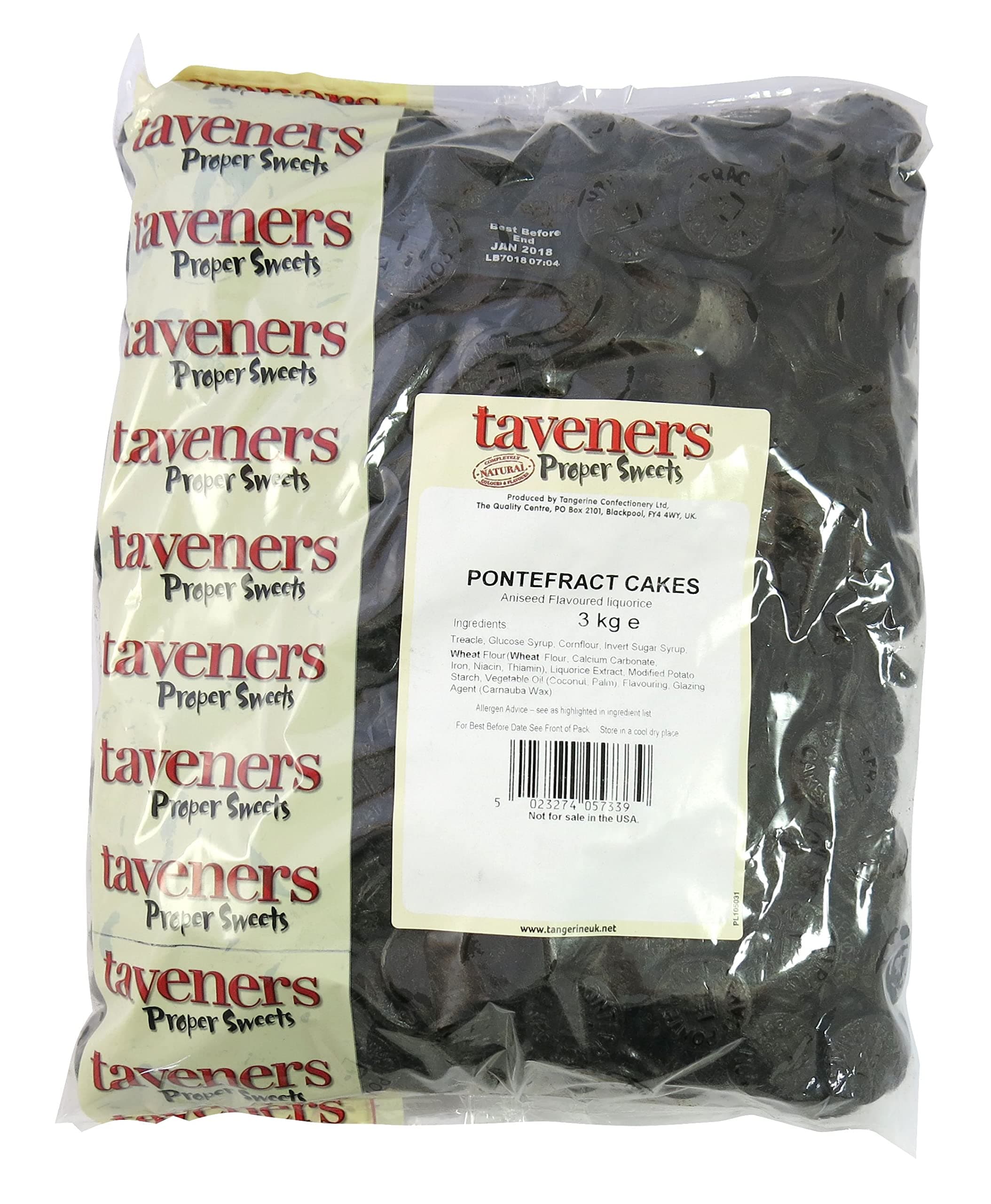 Pontefract Cakes TAVENERS 500g ( Packaging May vary)