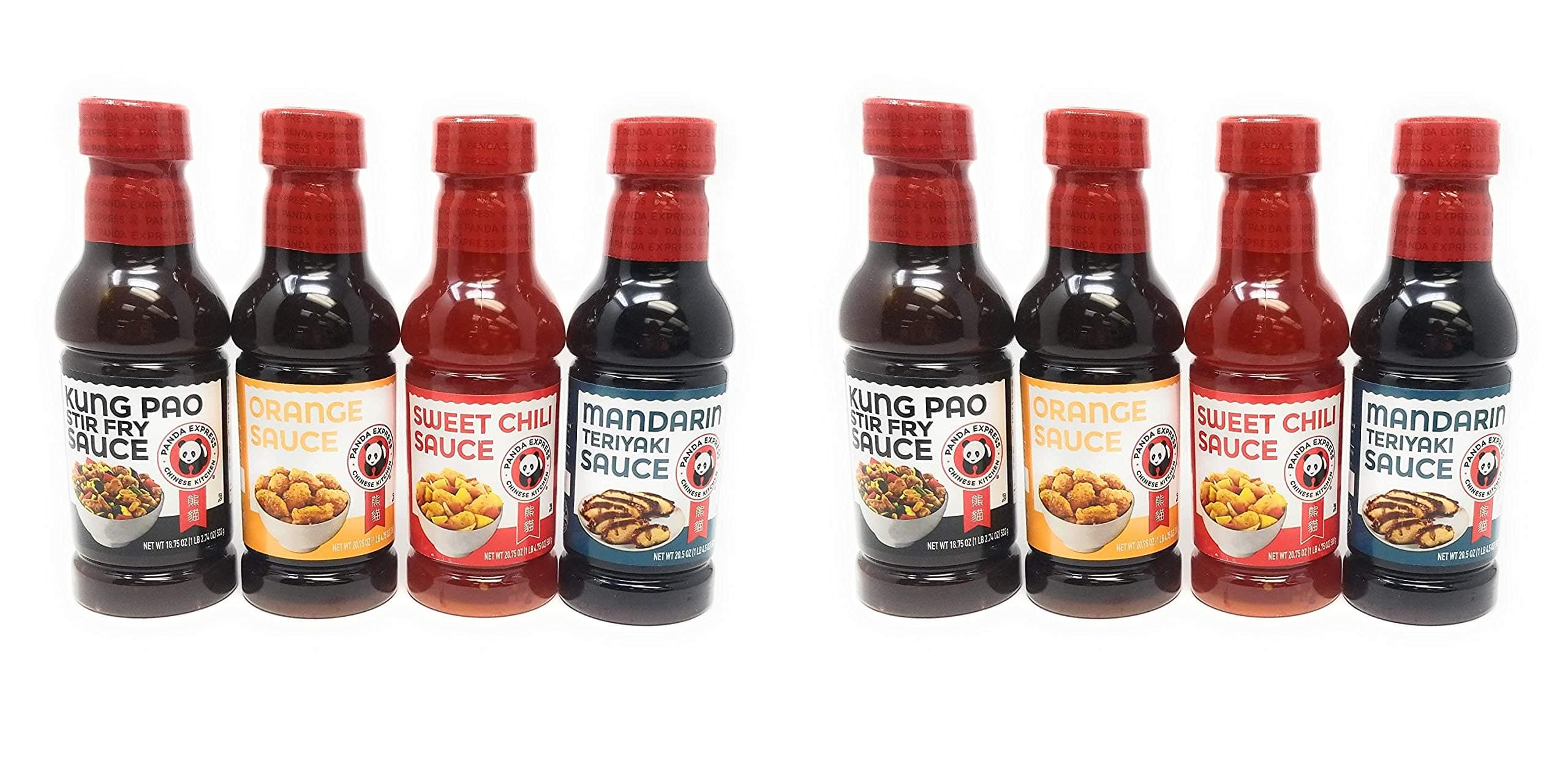 Panda ExpressSauce Variety Bundle, 18.75 oz-20.75 oz (Pack of 4) includes 1-Bottle Sweet Chile Sauce, Mandarin Teriyaki Sauce, Orange Sauce, Kung Pao Sauce Pack of 2