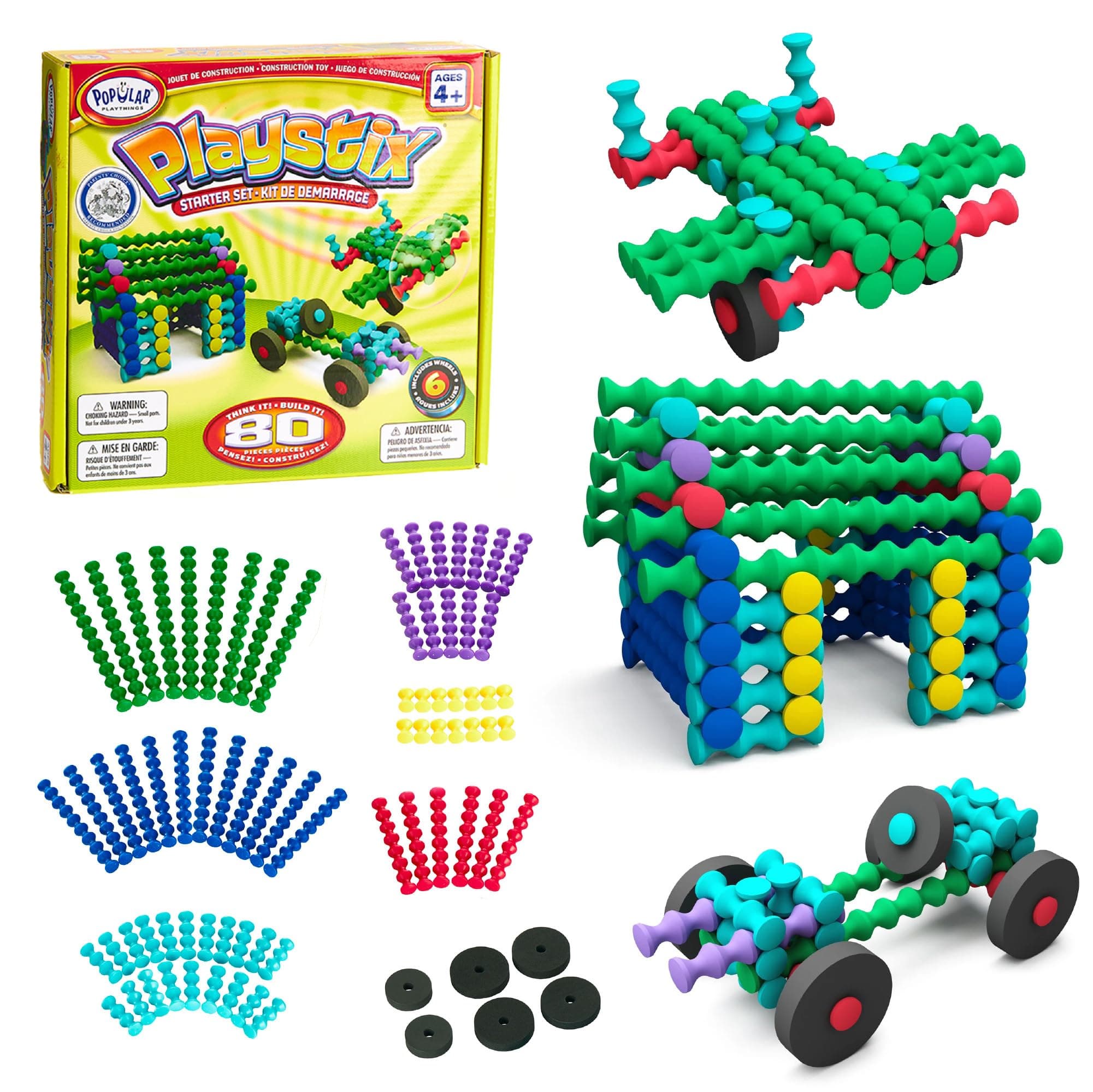Popular Playthings Playstix Starter Set (80-Piece)