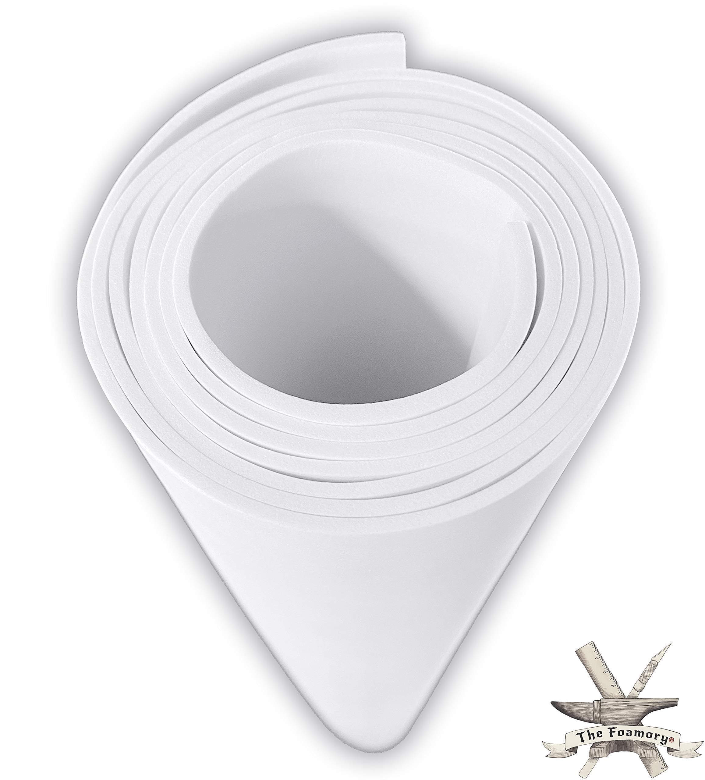 Shape Retention EVA Cosplay Foam - 2mm Thick (White) X-Large 35”x59” High Density EVA Craft Foam Sheets - Premium 85 kg/m3 Heat Shape Material for DIY, Comic, Con or Halloween Costumes - The Foamory