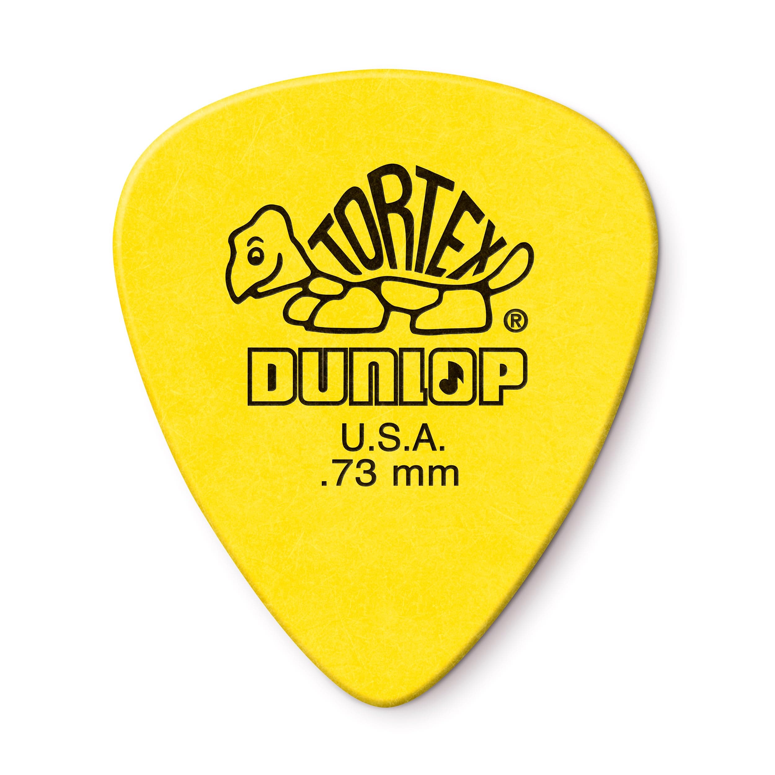 Dunlop Tortex Standard .73mm Yellow Guitar Pick, 12 Pack