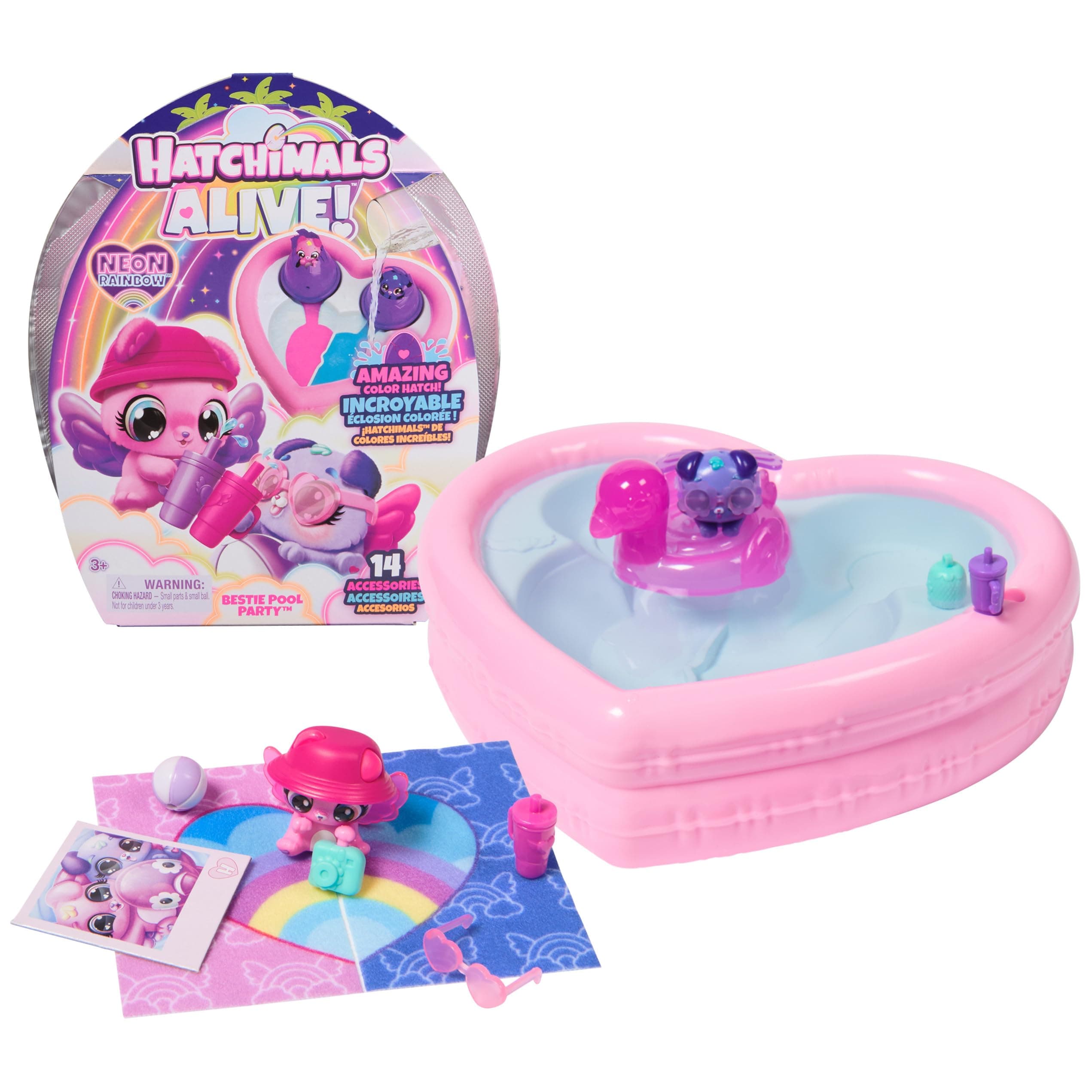 Neon Rainbow Bestie Pool Party