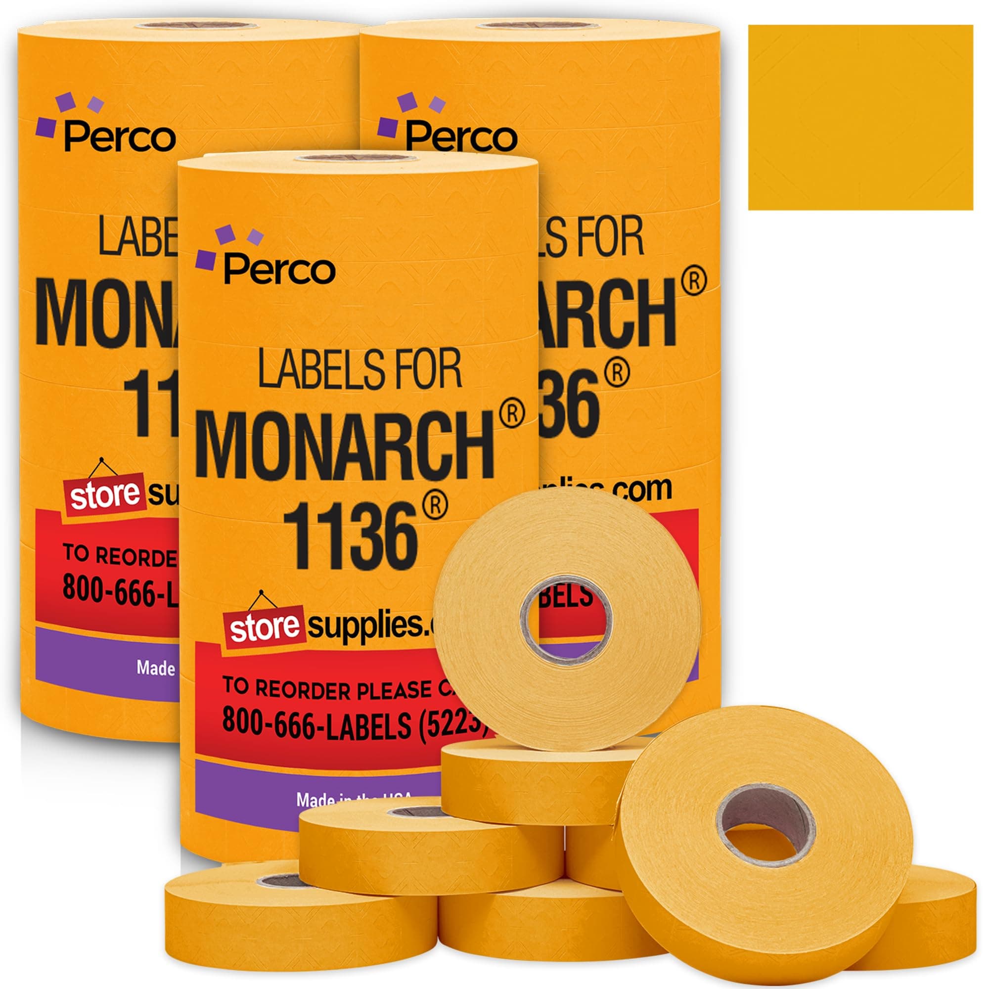 Pricing Labels for Monarch 1136, Fluorescent Orange
